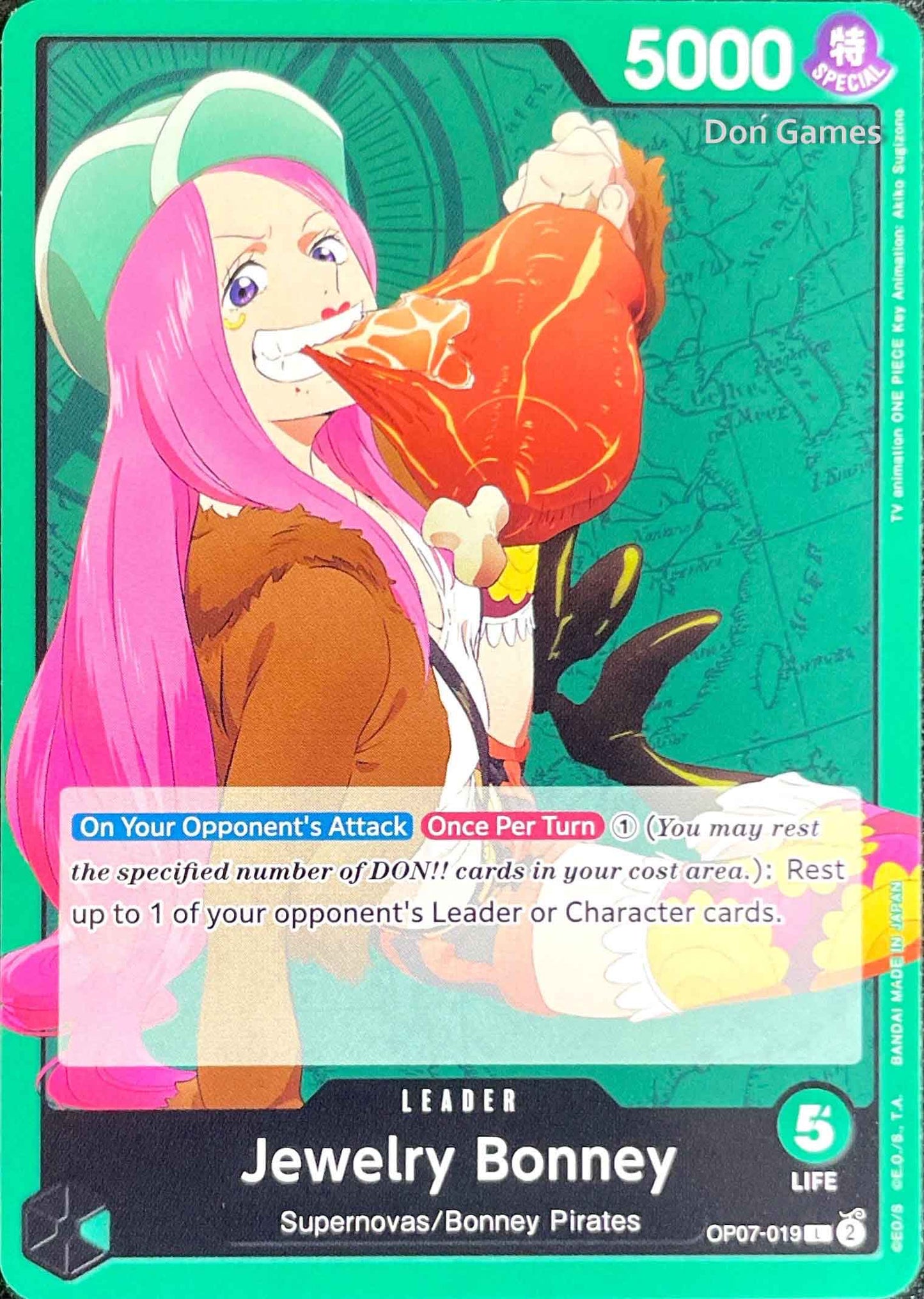 OP07-019 Jewelry Bonney Leader Card