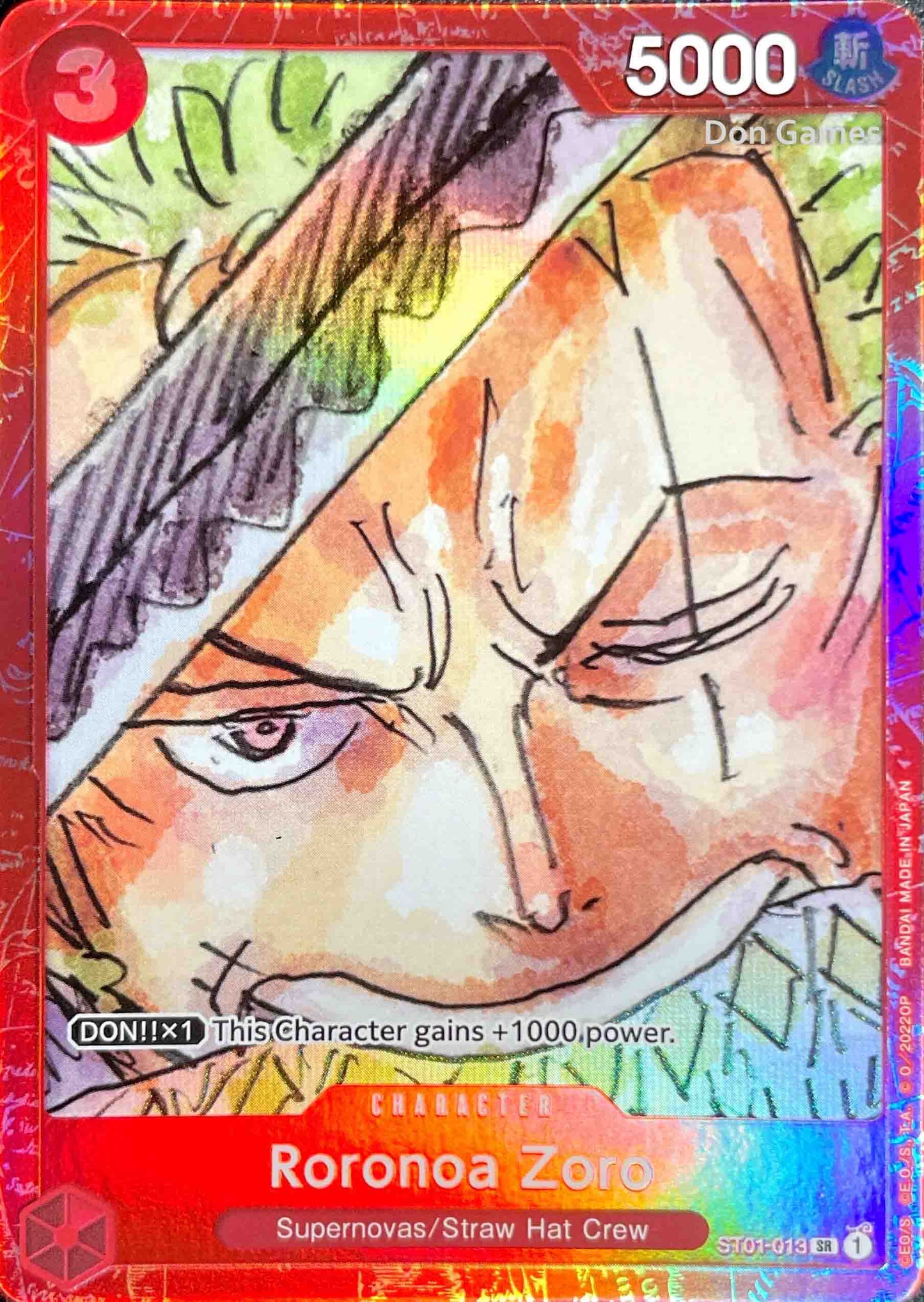 ST01-013 Roronoa Zoro Character Card Premium Collection Film Red Promo