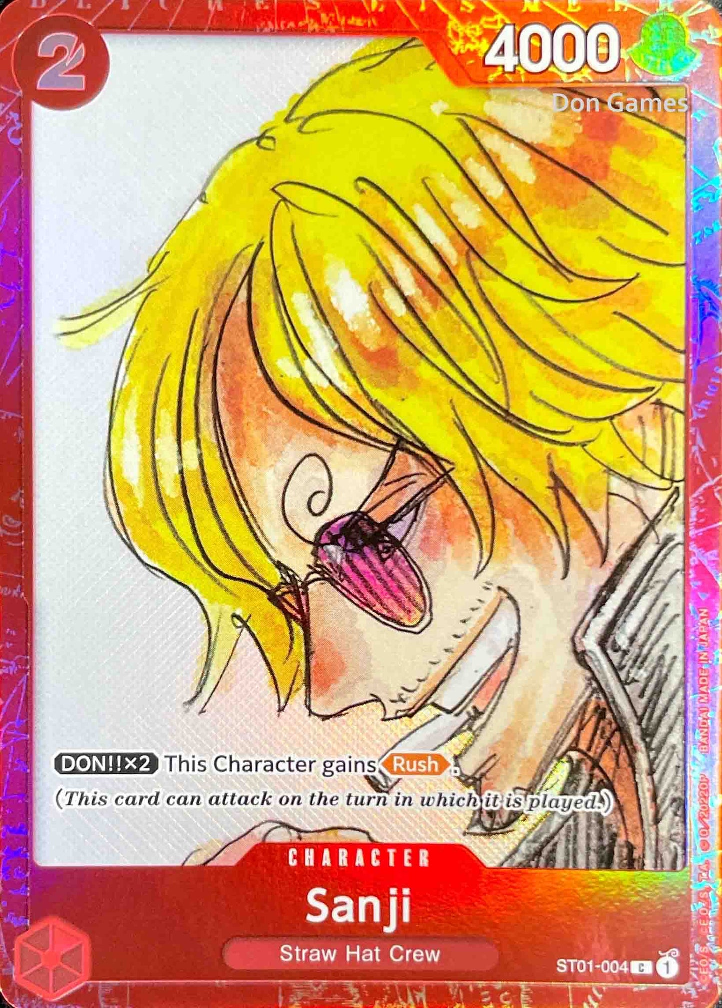 ST01-004 Sanji Character Card Premium Collection Film Red Promo