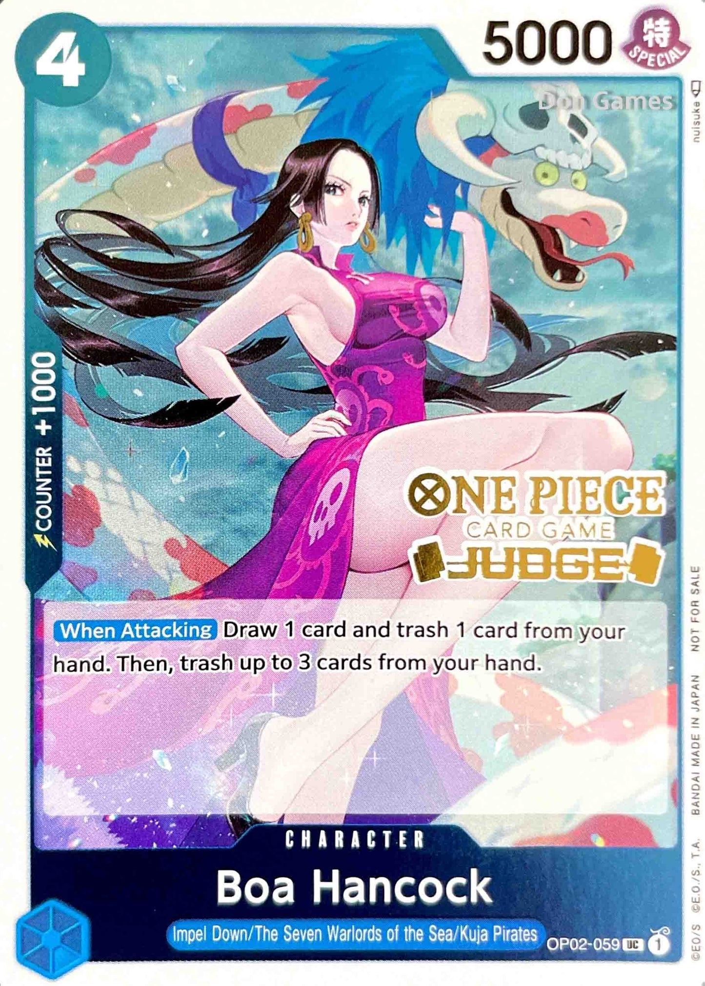 OP02-059 Boa Hancock Character Card Foiled Judge Stamp
