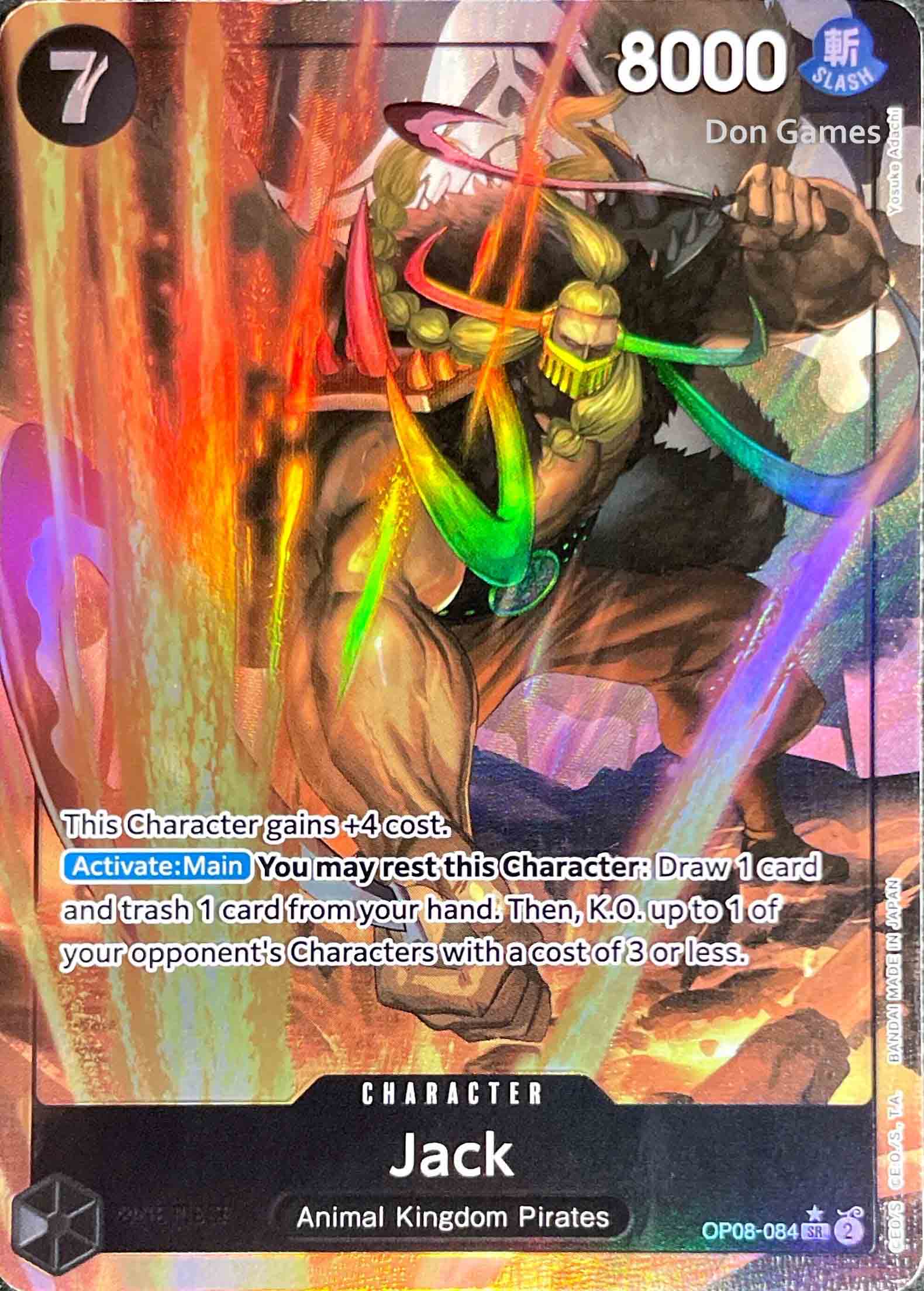 OP08-084 Jack Character Card Alternate Art Don Games OP08-084 Jack Character Card Alternate Art Don Games
