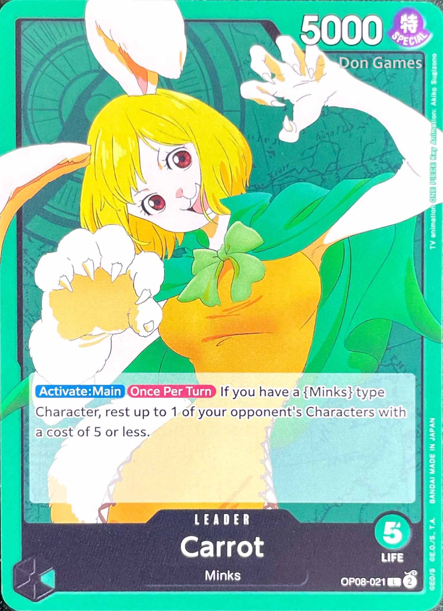 carrot one piece card game OP08-021 Carrot Leader Card