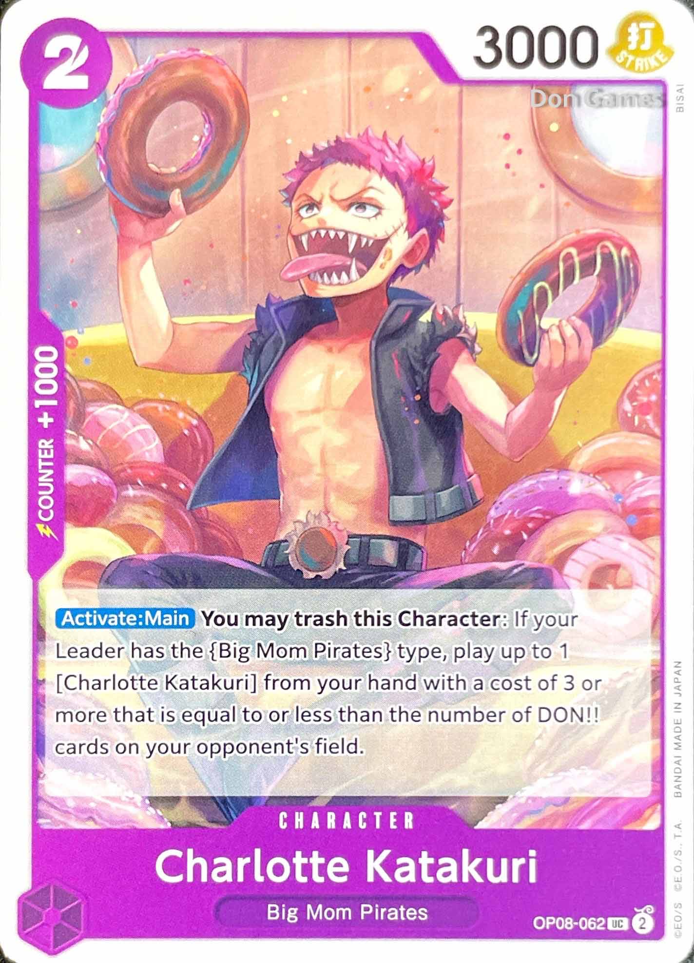 OP08-062 Charlotte Katakuri Character Card Don Games OP08-062 Charlotte Katakuri Character Card Don Games