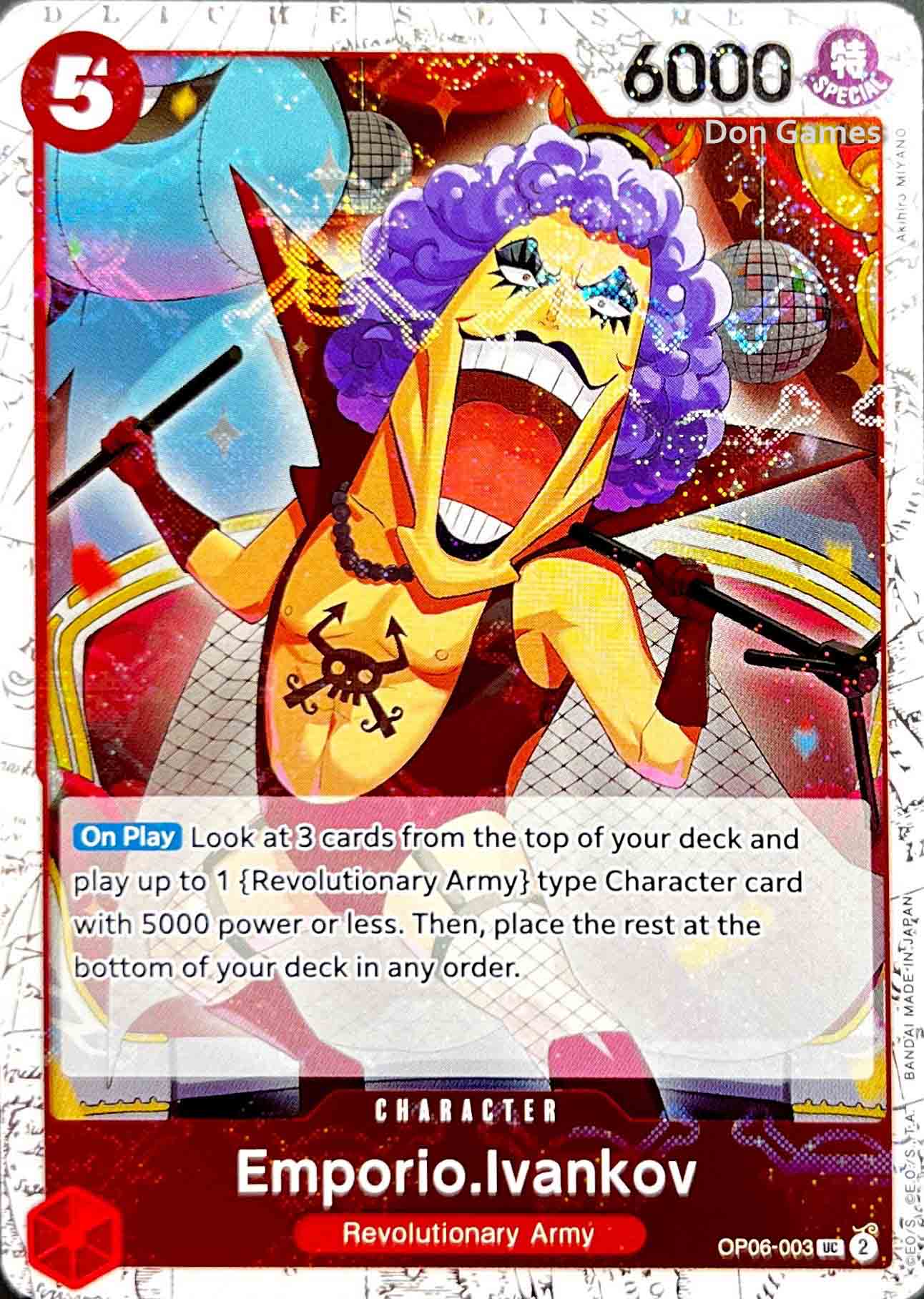 OP06-003 Emporio. Ivankov Character Card Skull Foil Don Games OP06-003 Emporio. Ivankov Character Card Skull Foil Don Games