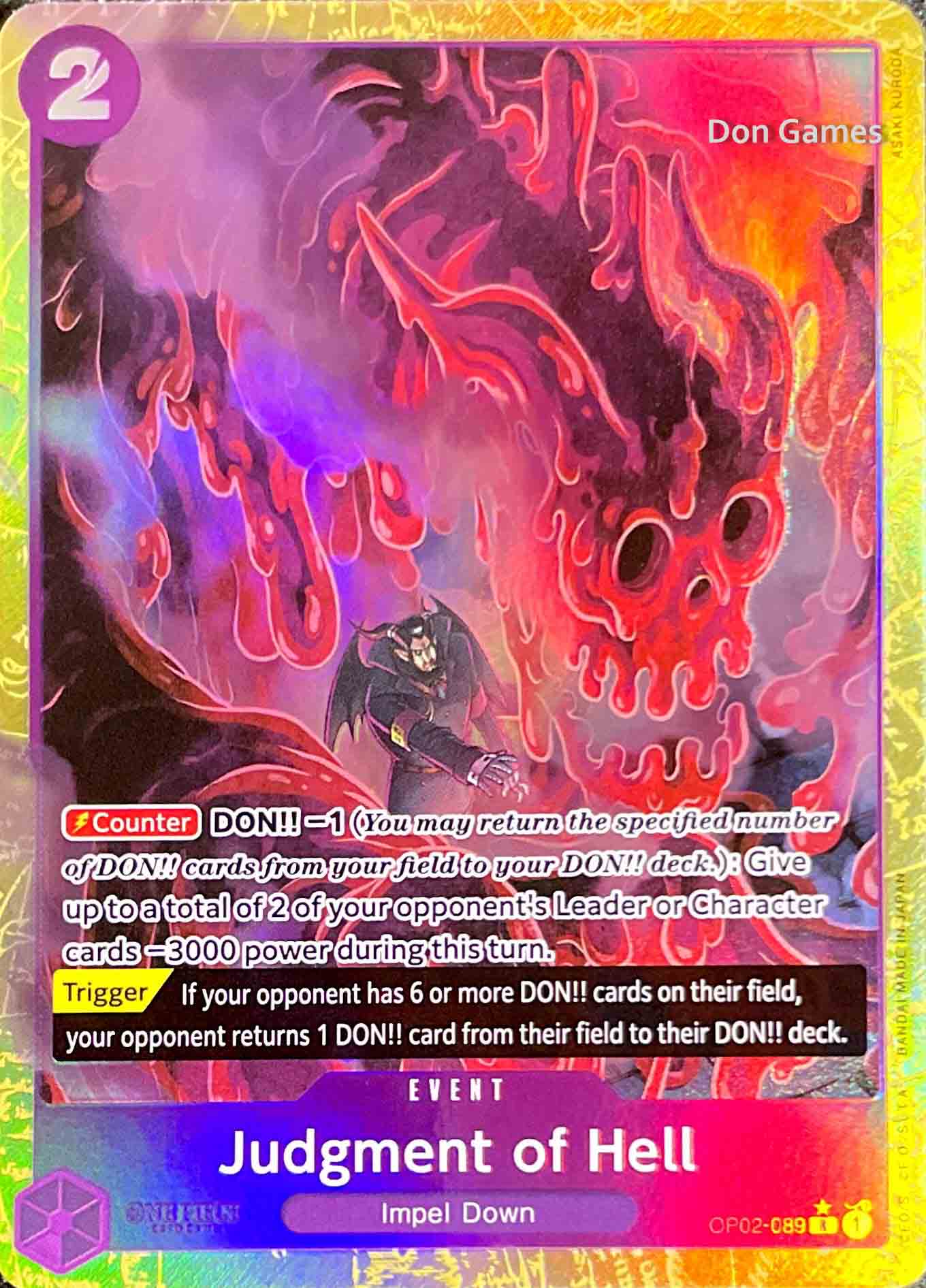 OP02-089 Judgement of Hell Event Card Alternate Art (PRB0-01)