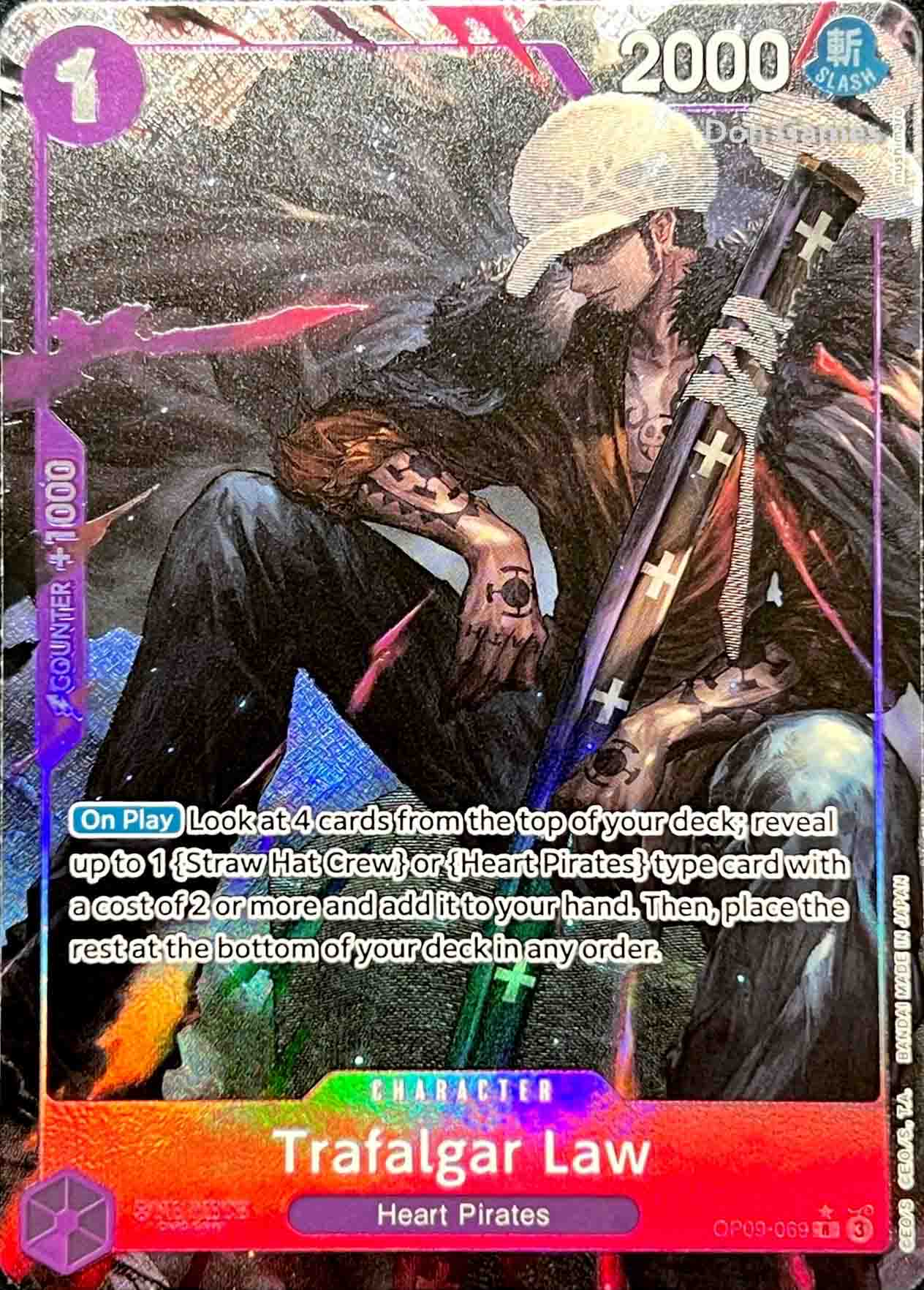OP09-069 Trafalgar Law Character Card Alternate Art