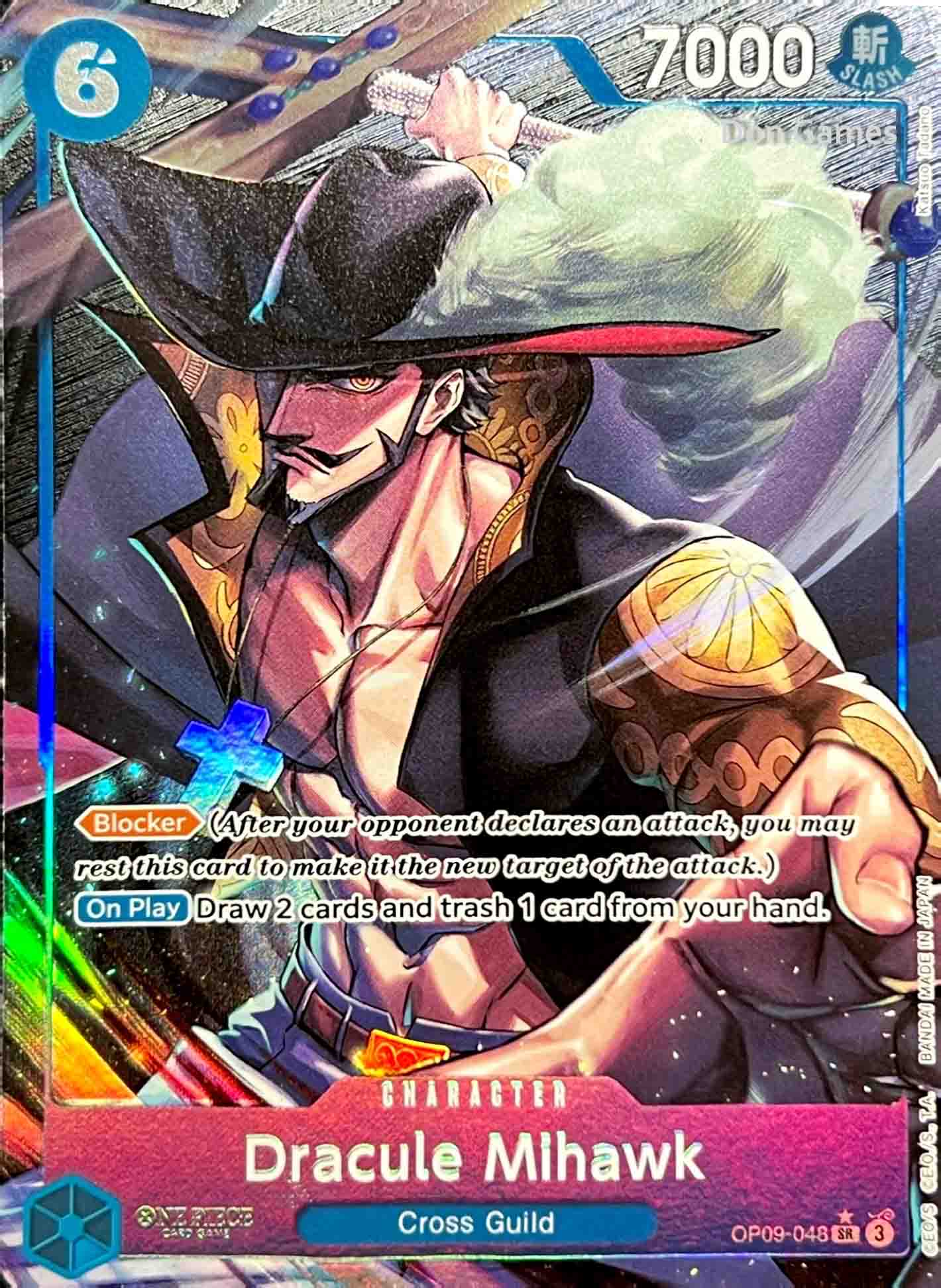 OP09-048 Dracule Mihawk Character Card Alternate Art