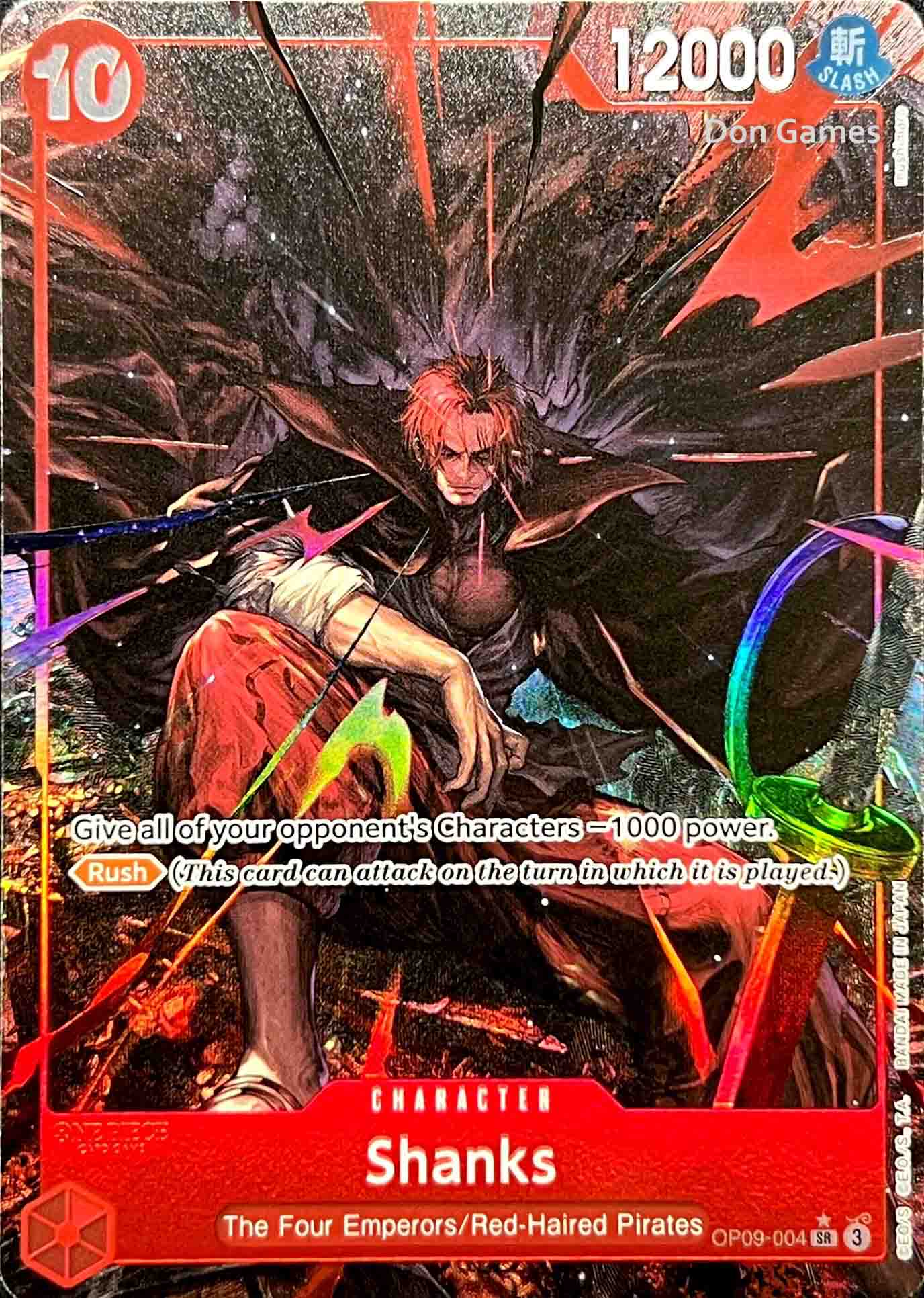 OP09-004 Shanks Character Card Alternate Art