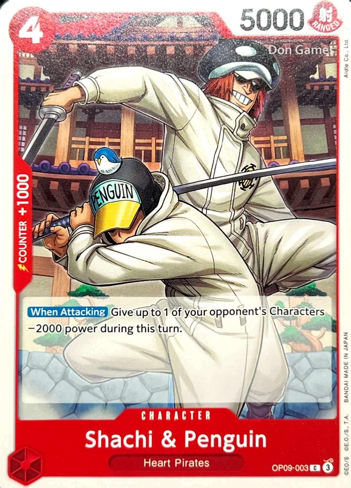 OP09-003 Shachi & Penguin Character Card