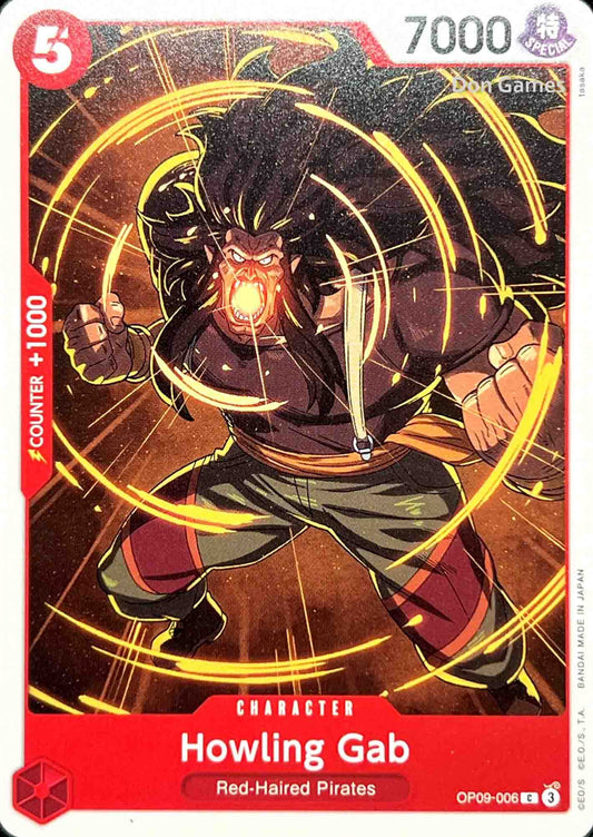 OP09-006 Howling Gab Character Card