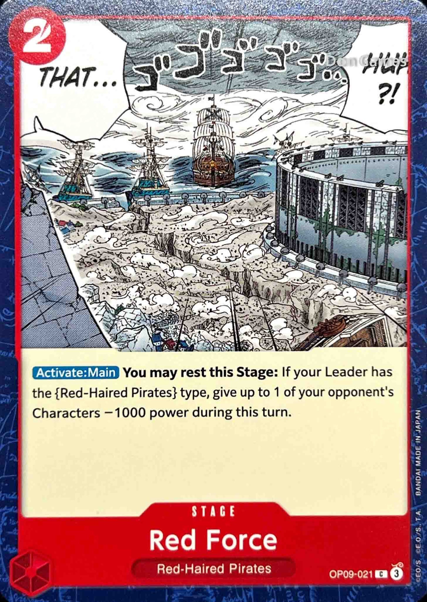 OP09-021 Red Force Stage Card