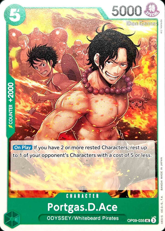 OP09-035 Portgas. D. Ace Character Card
