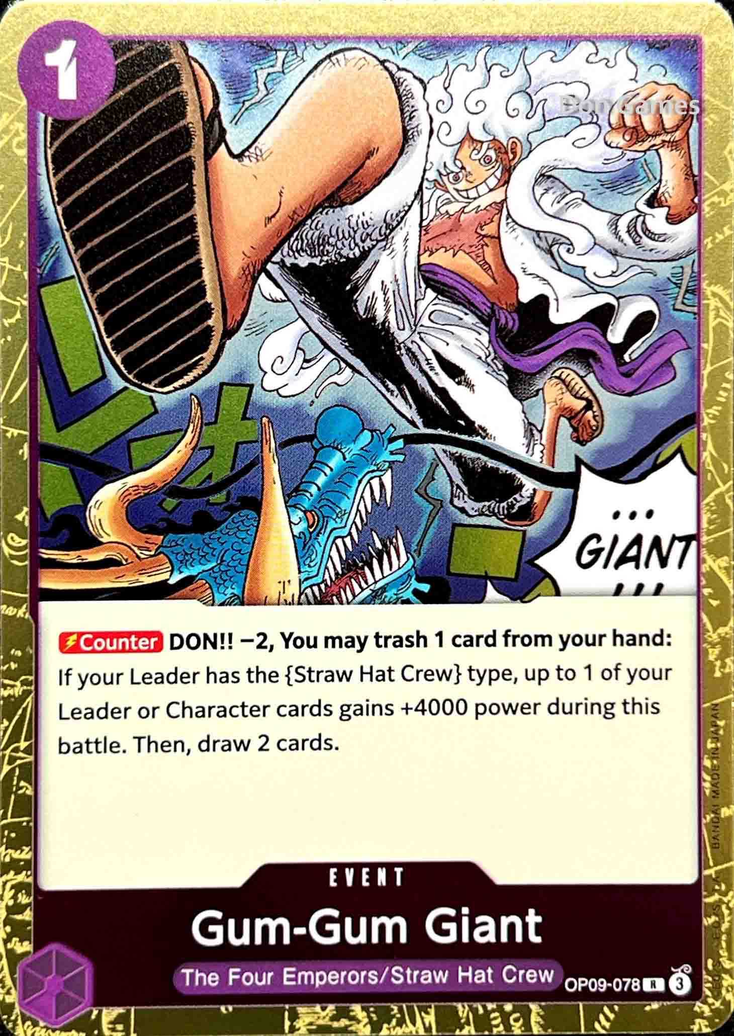 OP09-078 Gum-Gum Giant Event Card Don Games OP09-078 Gum-Gum Giant Event Card Don Games