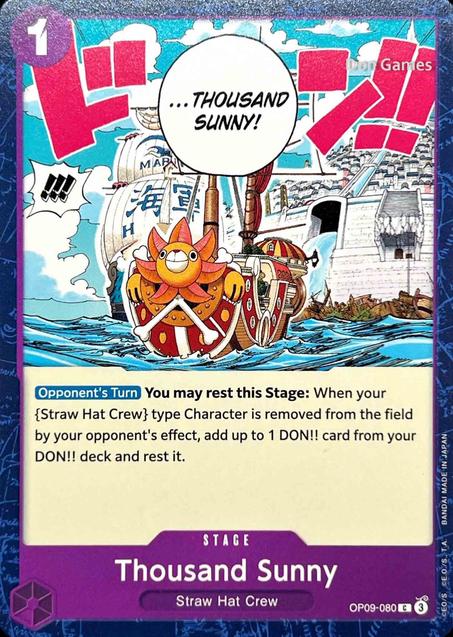 OP09-080 Thousand Sunny Stage Card