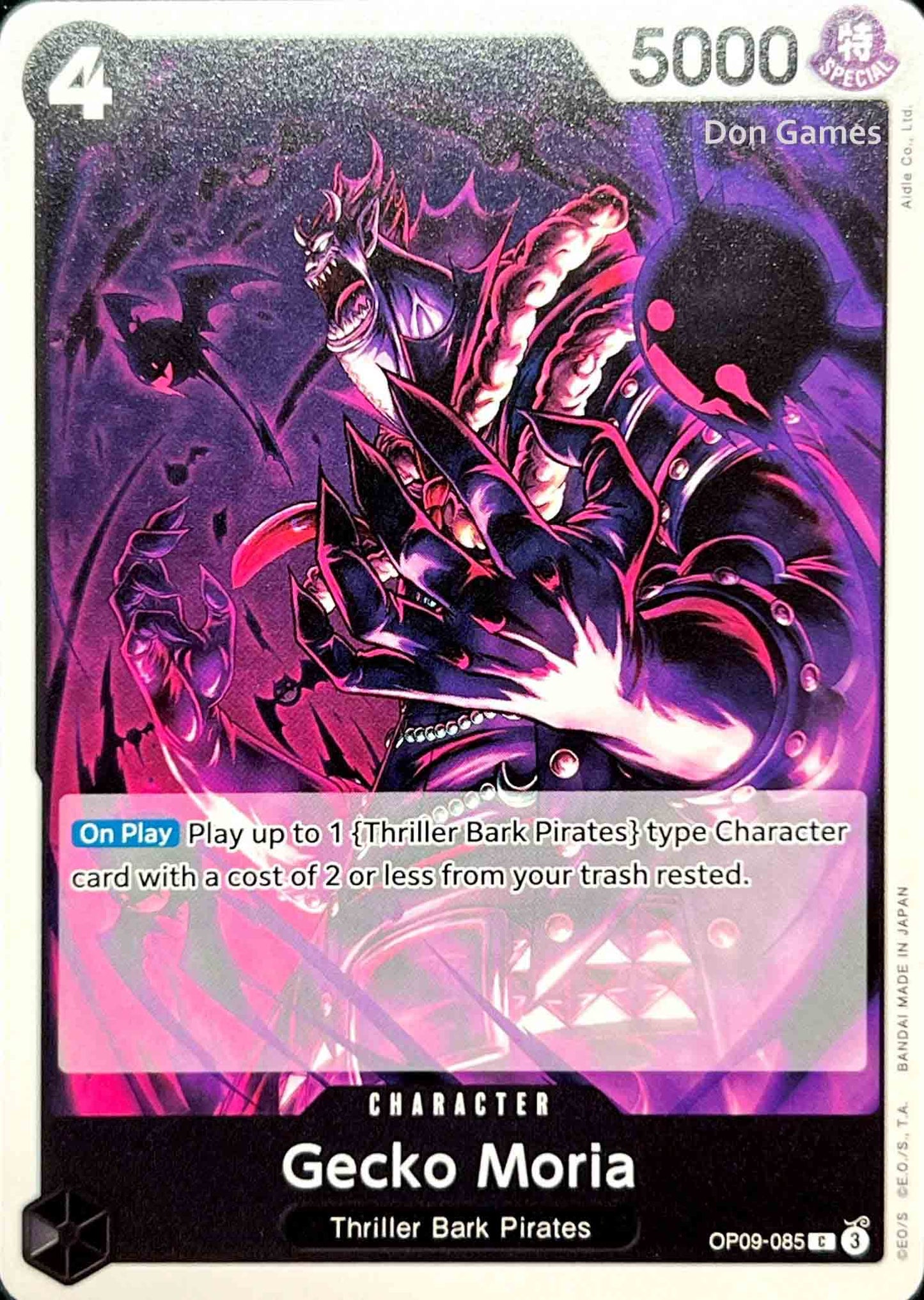 OP09-085 Gecko Moria Character Card