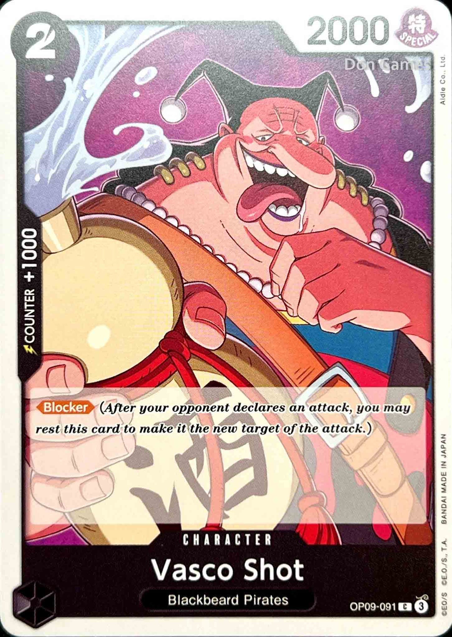 OP09-091 Vasco Shot Character Card