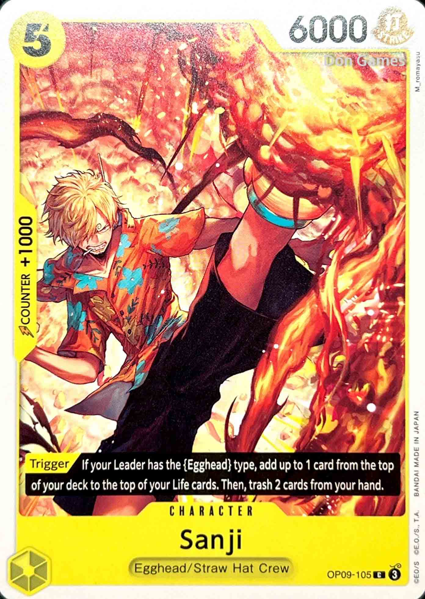 OP09-105 Sanji Character Card