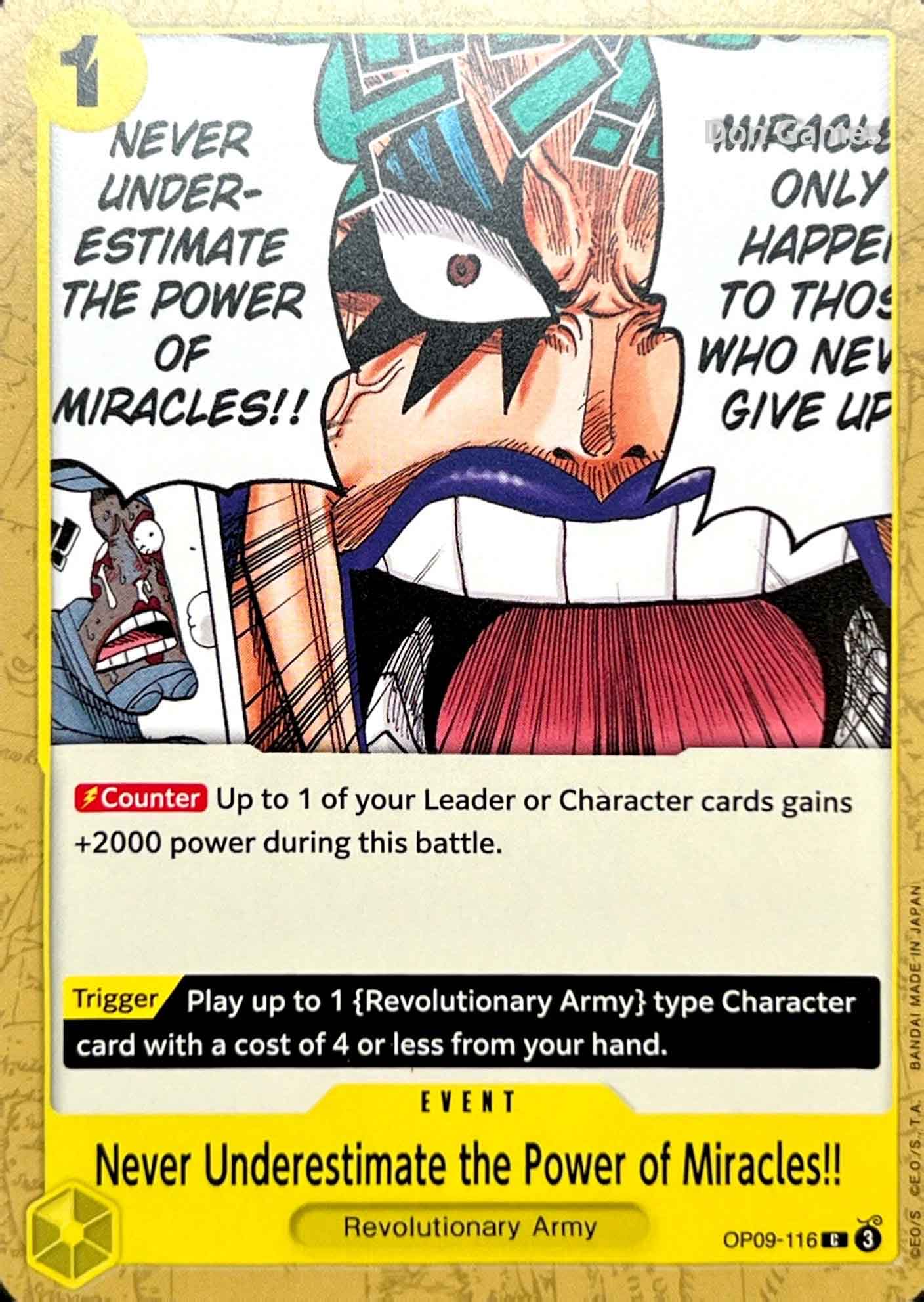 OP09-116 Never Underestimate the Power of Miracles!! Event Card