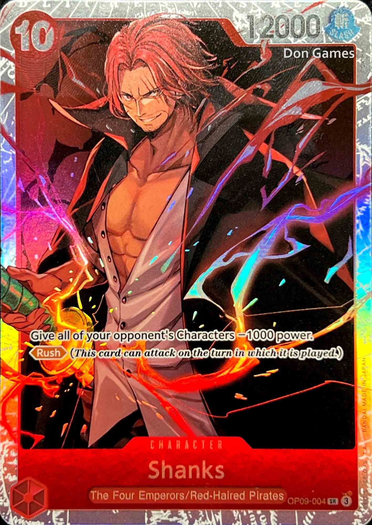 OP09-004 Shanks Character Card Don Games OP09-004 Shanks Character Card Don Games