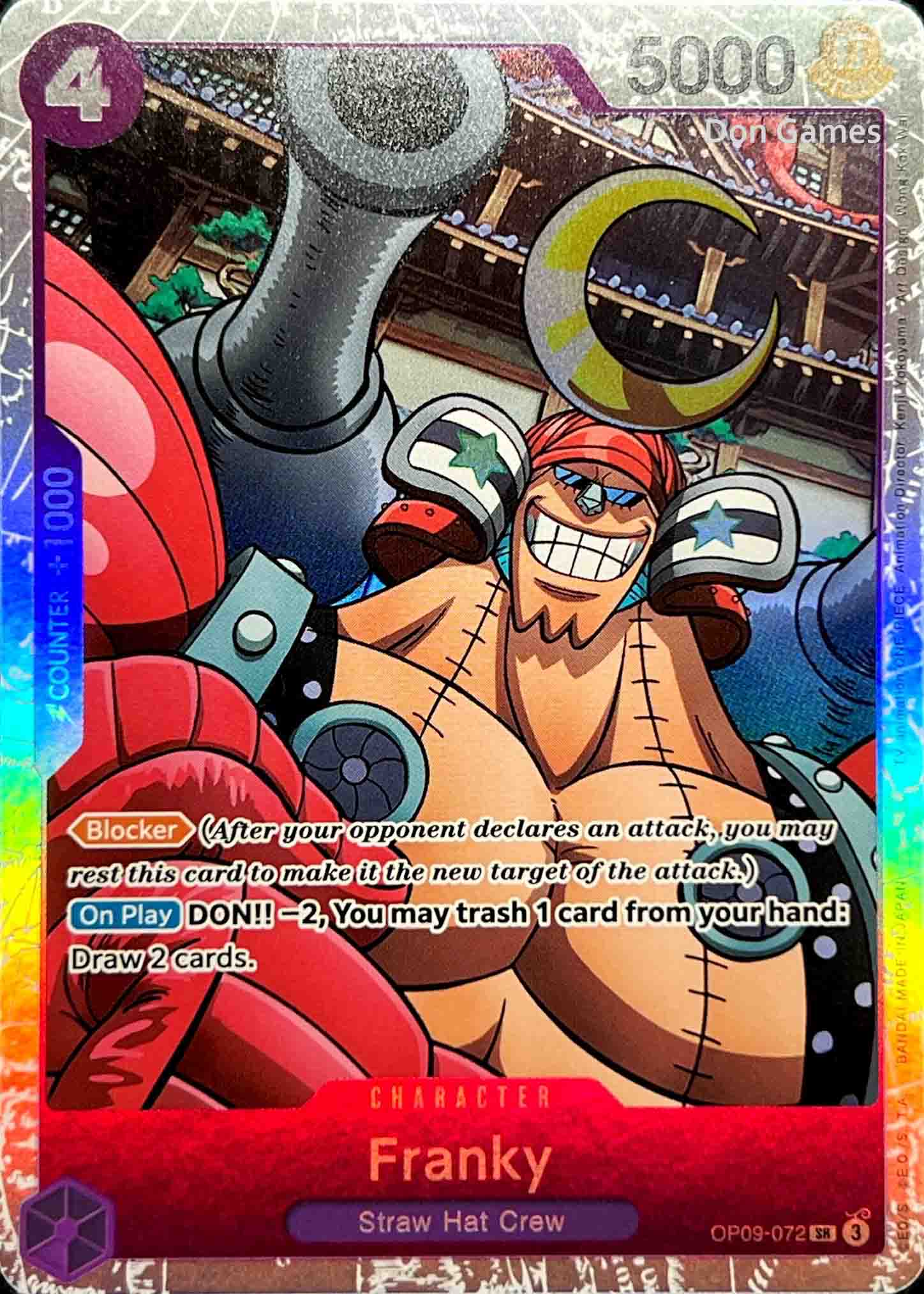OP09-072 Franky Character Card Don Games OP09-072 Franky Character Card Don Games