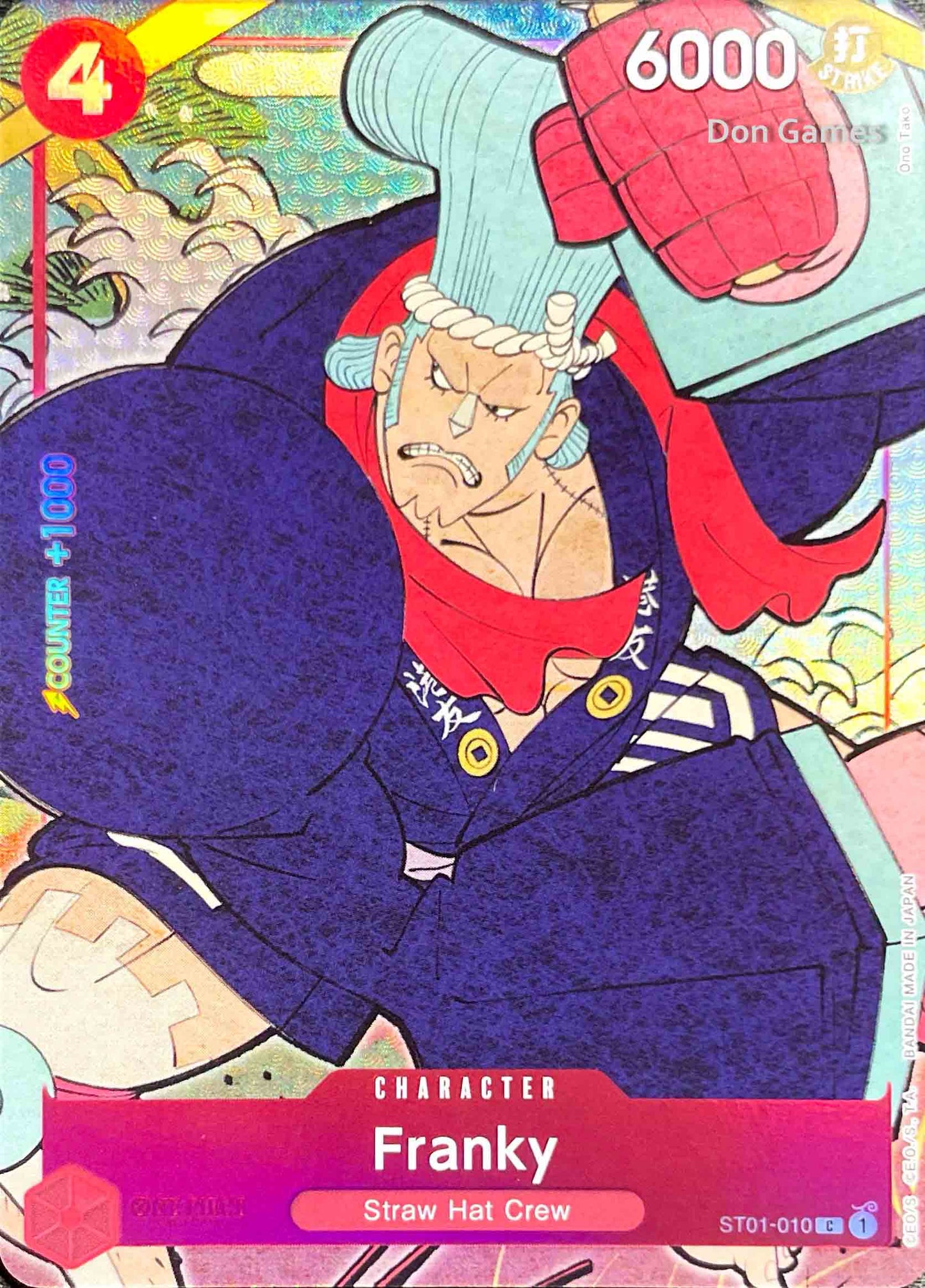 ST01-010 Franky Character Card Alternate Art (English 1st Anniversary)