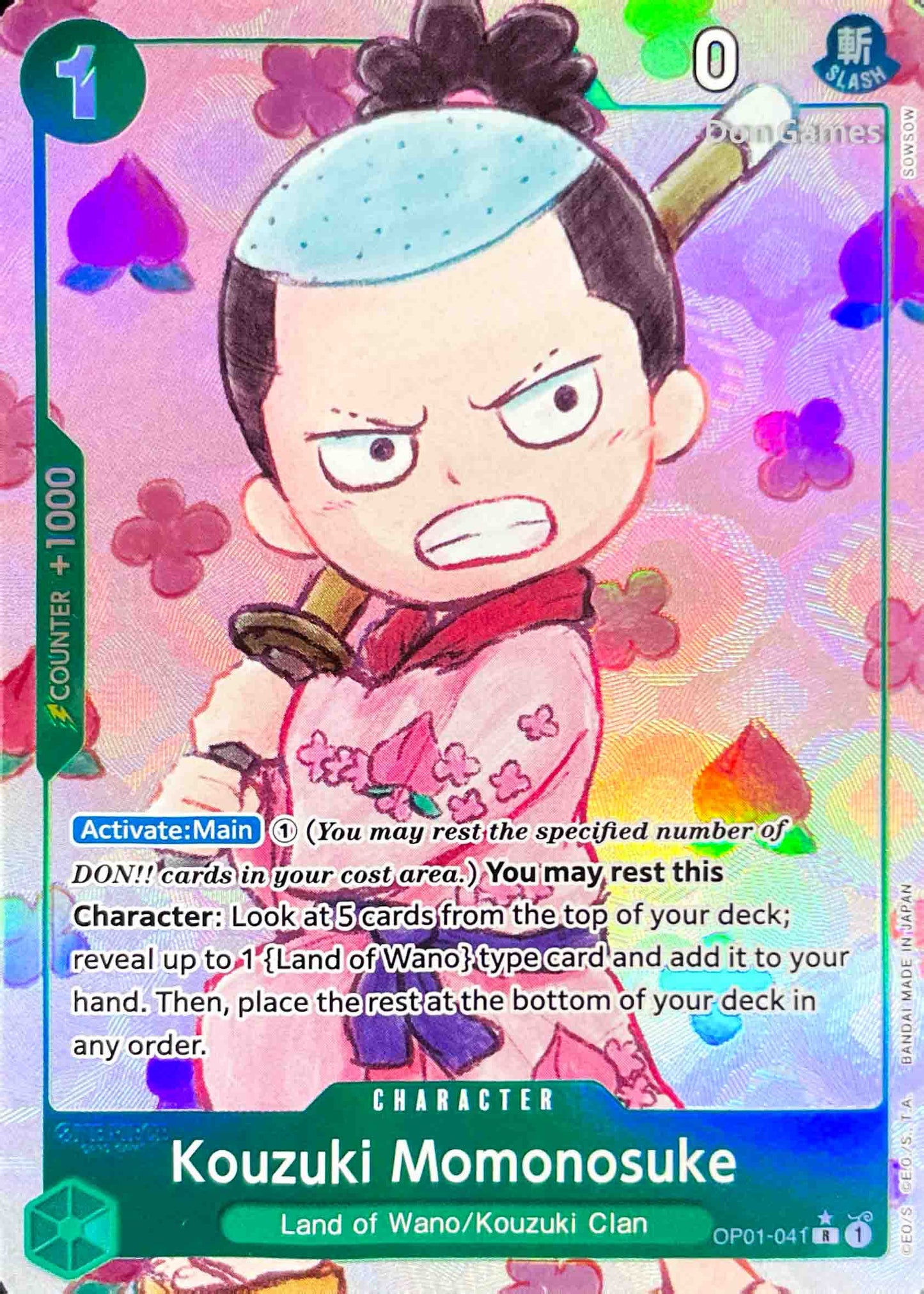 OP01-041 Kouzuki Momonosuke Character Card Alternate Art (PRB-01)