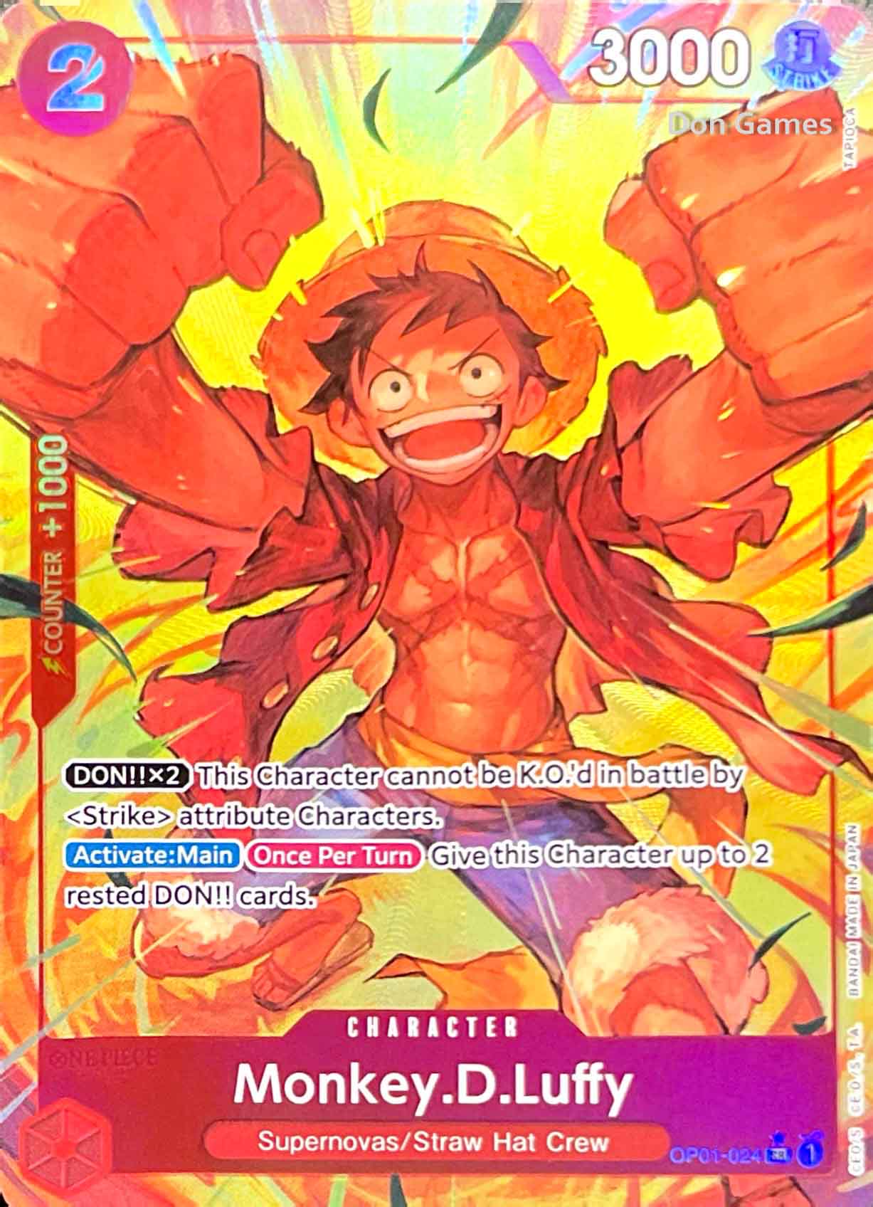 OP01-024 Monkey. D. Luffy Character Card Alternate Art