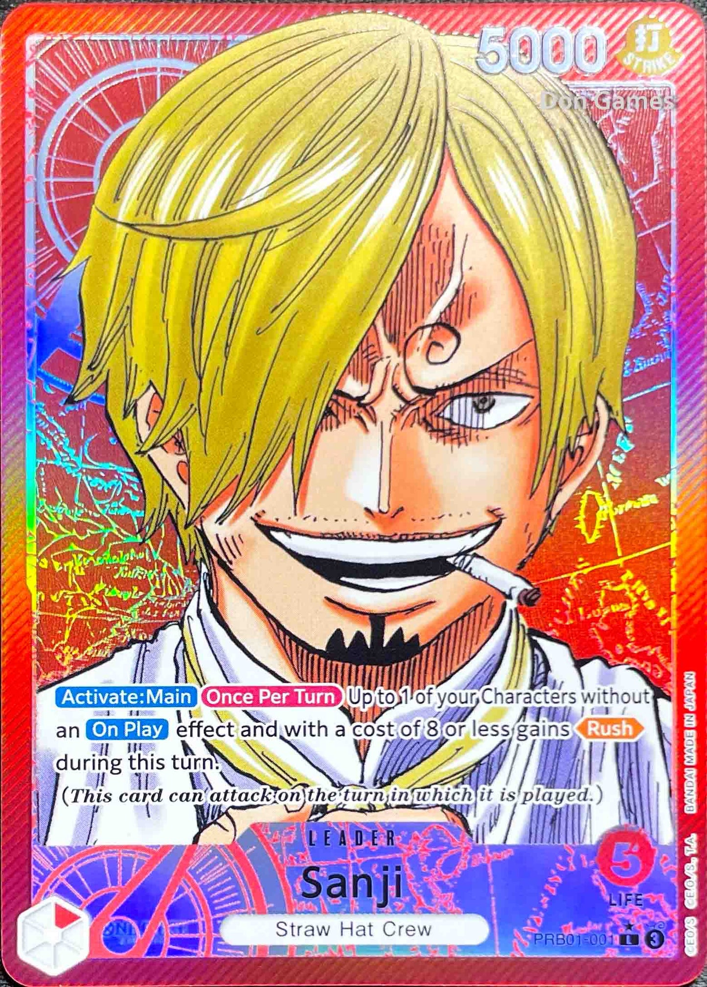 PRB01-001 Sanji Leader Card Alternate Art