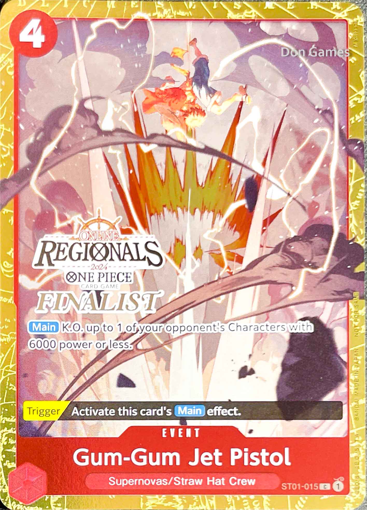 ST01-015 Gum-Gum Jet Pistol Online Regionals (Finalist) Alternate Art