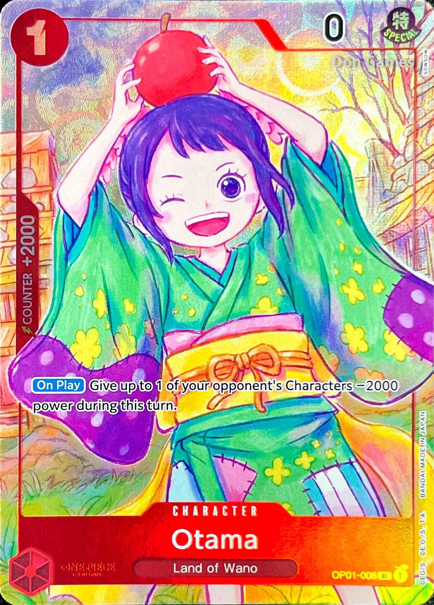 OP01-006 Otama Character Card Alternate Art Promo (Japanese 1st Anniversary)