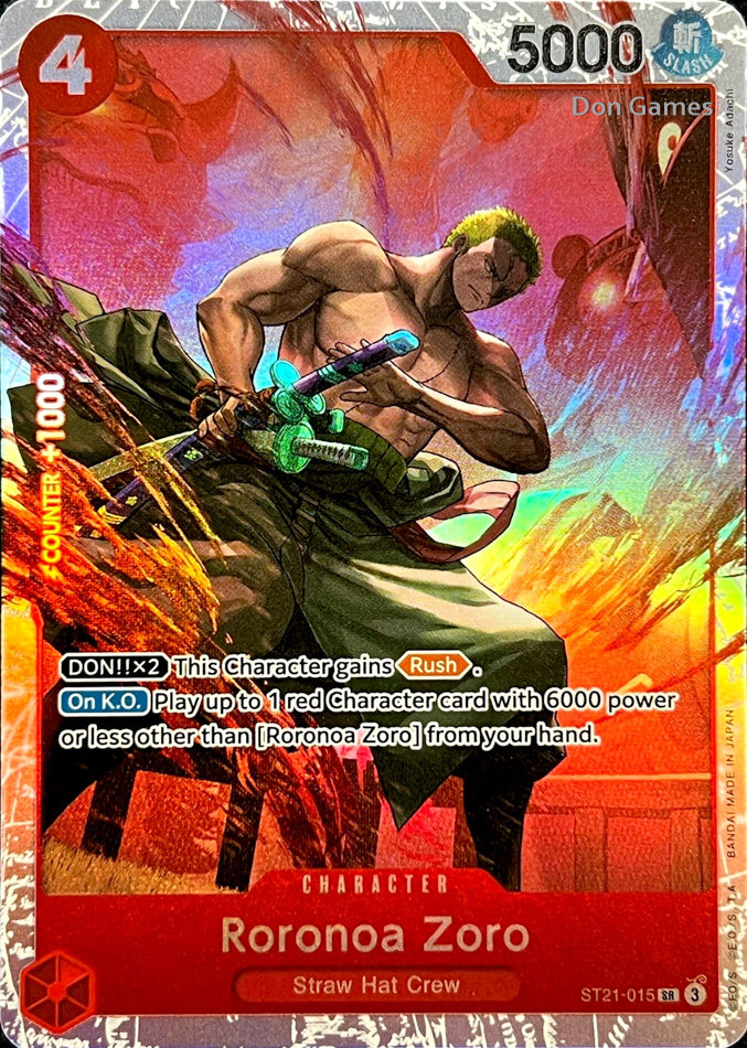 ST21-015 Roronoa Zoro Character Card