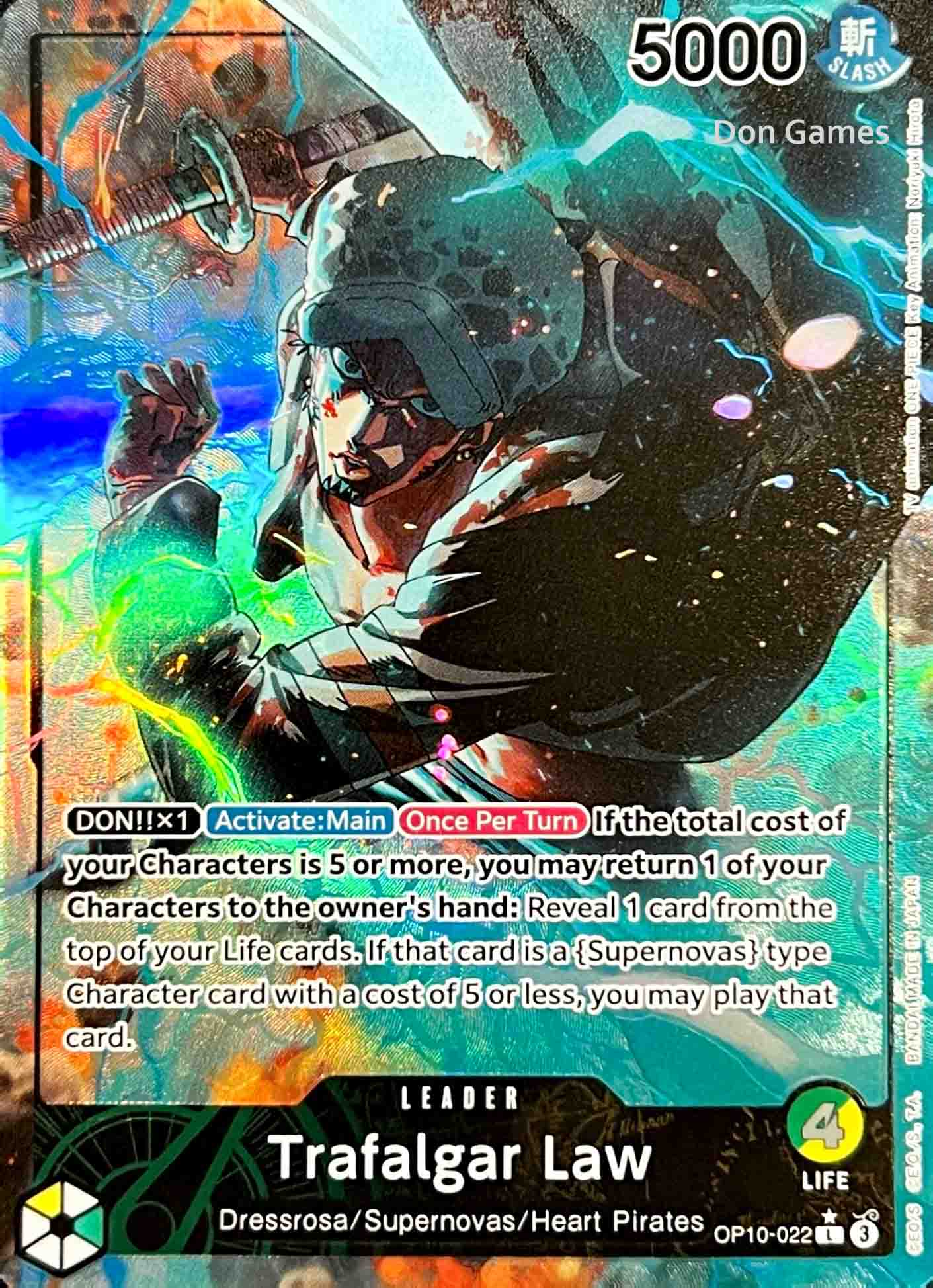 OP10-022 Trafalgar Law Leader Card Alternate Art