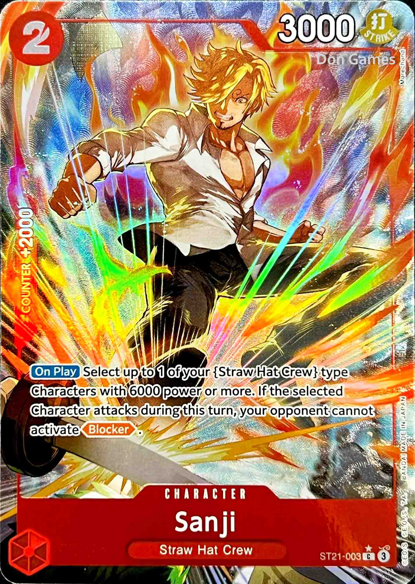 ST21-003 Sanji Character Card Extended Art
