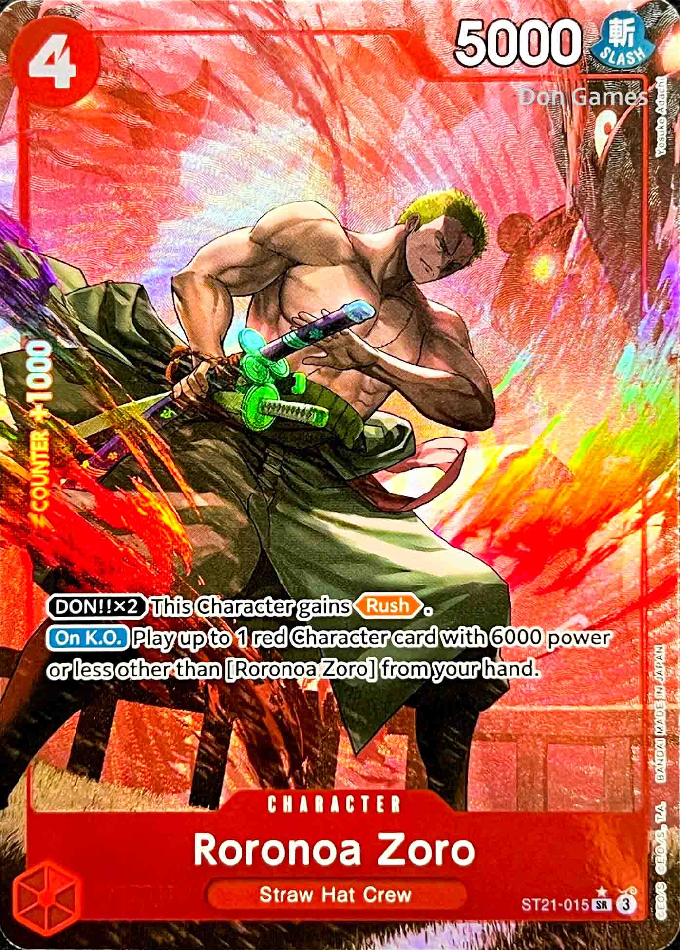 ST21-015 Roronoa Zoro Character Card Extended Art