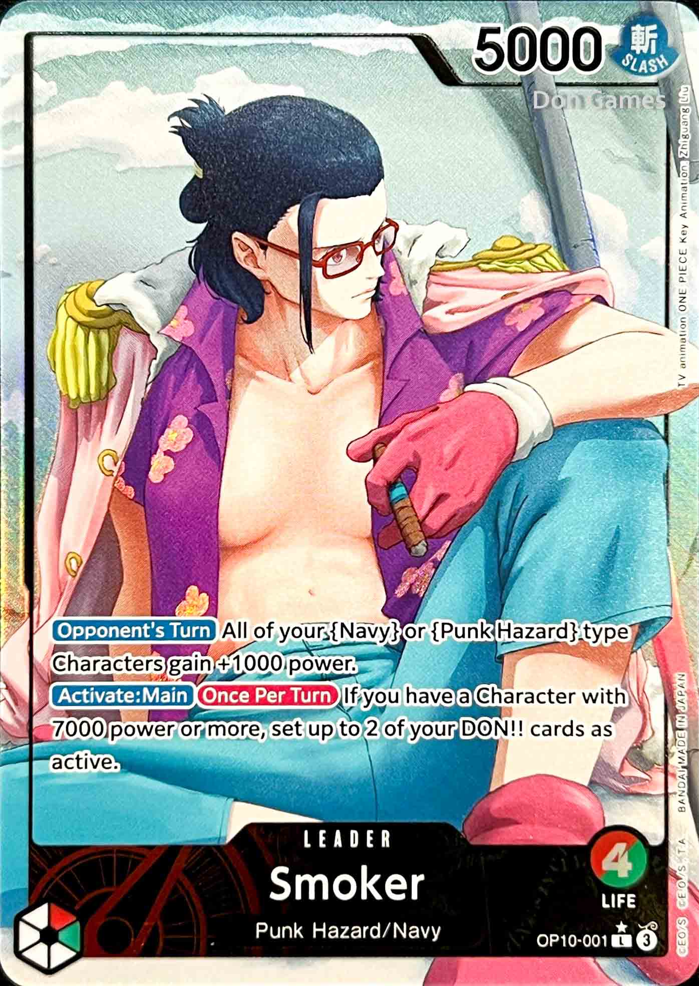 OP10-001 Smoker Leader Card Alternate Art