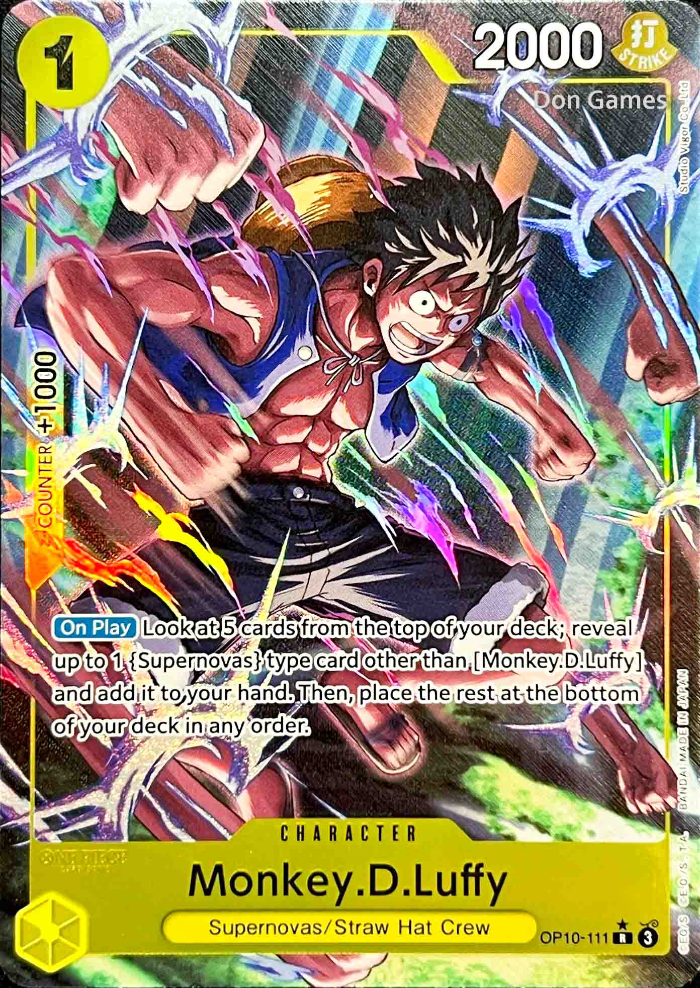 OP10-111 Monkey. D. Luffy Character Card Alternate Art