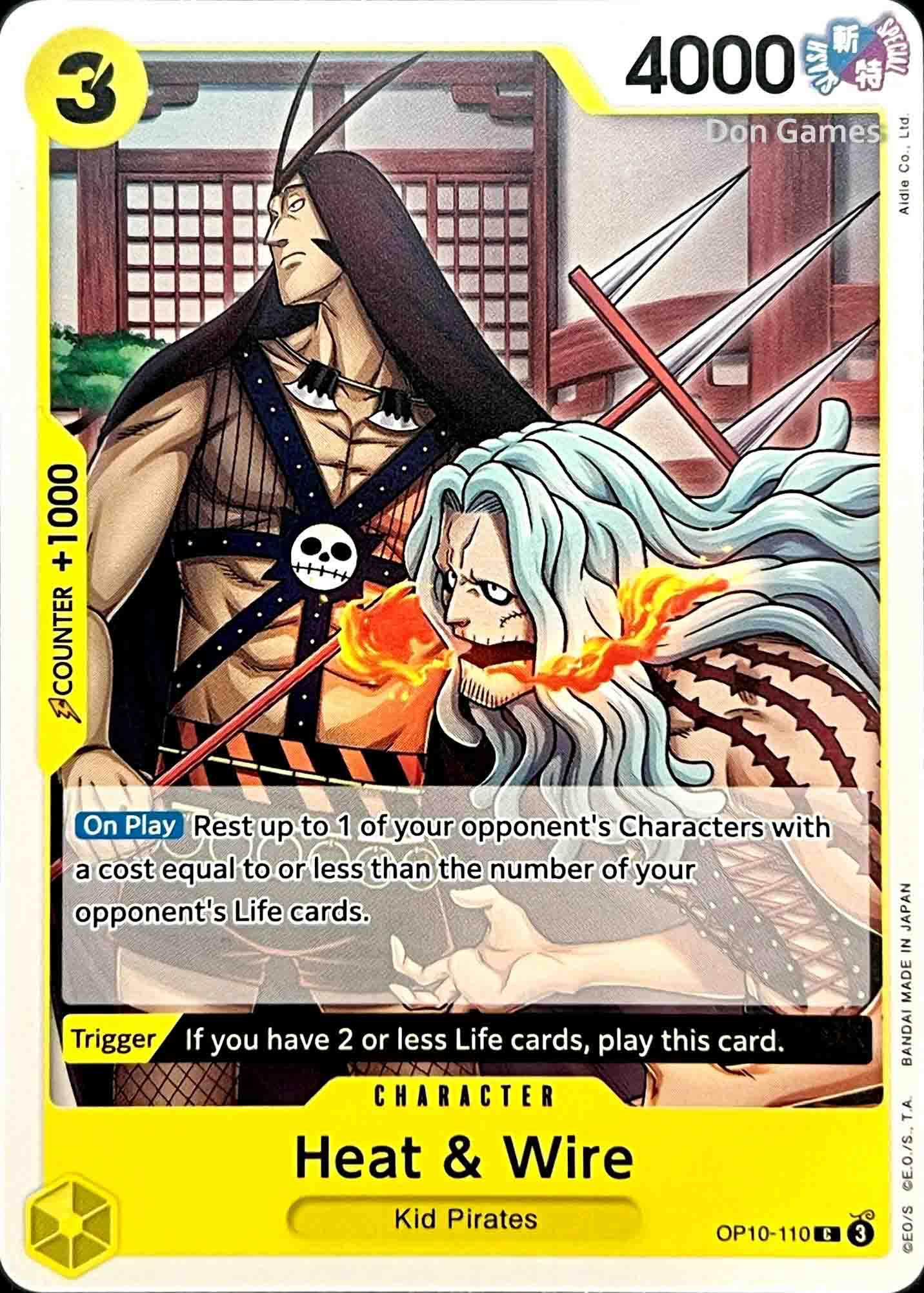OP10-110 Heat & Wire Character Card
