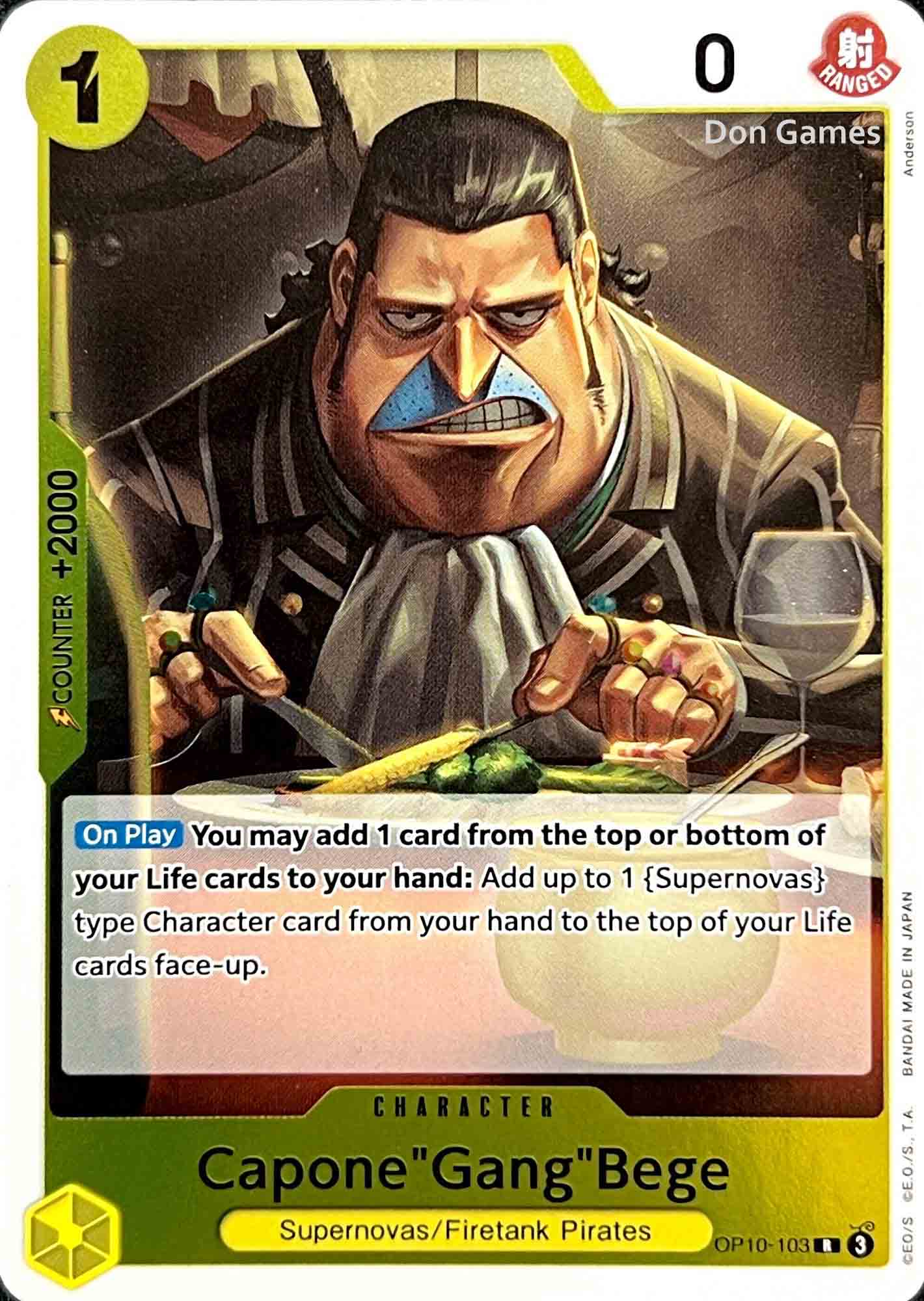 OP10-103 Capone "Gang" Bege Character Card