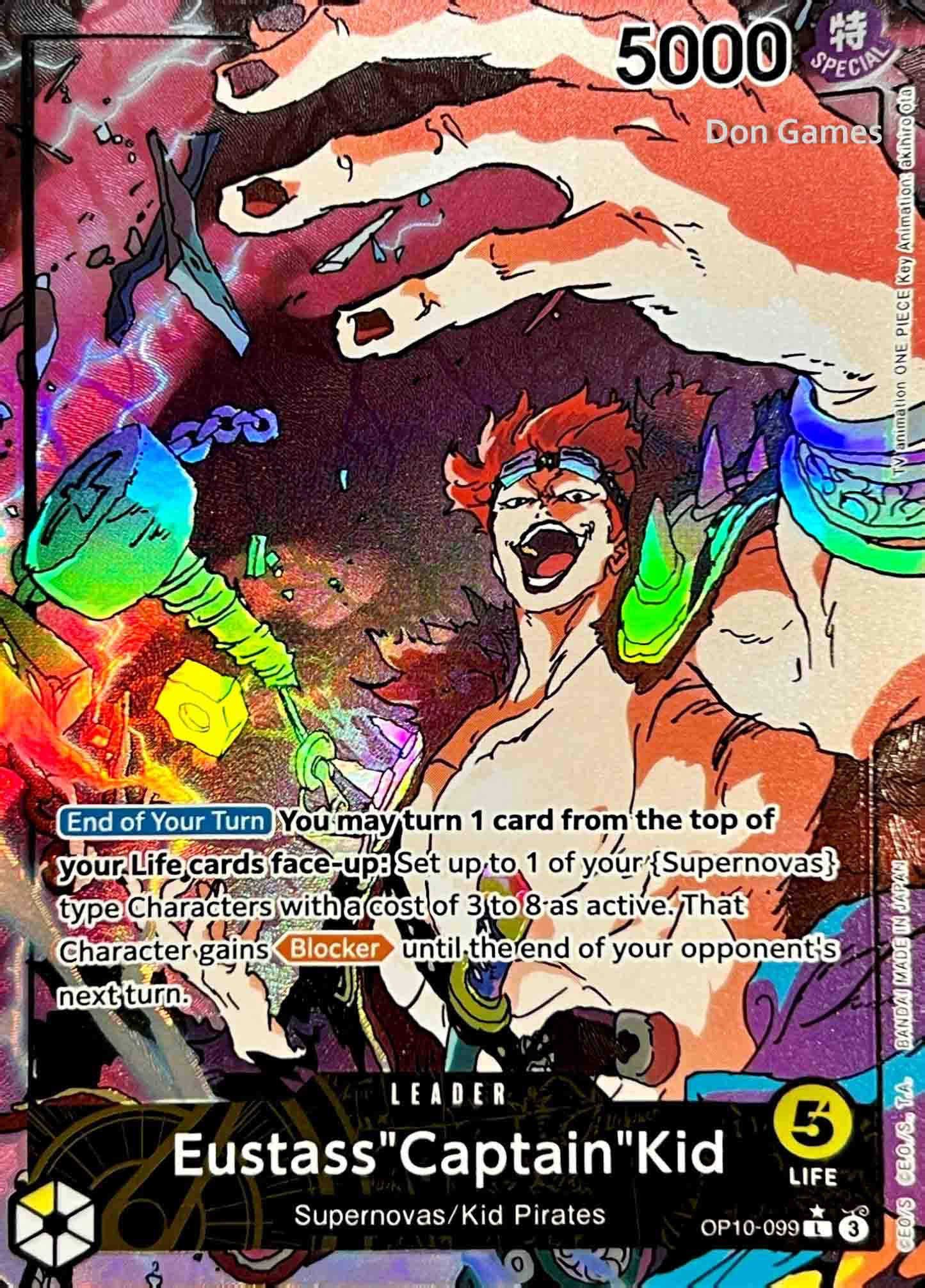OP10-099 Eustass "Captain" Kid Leader Card Alternate Art