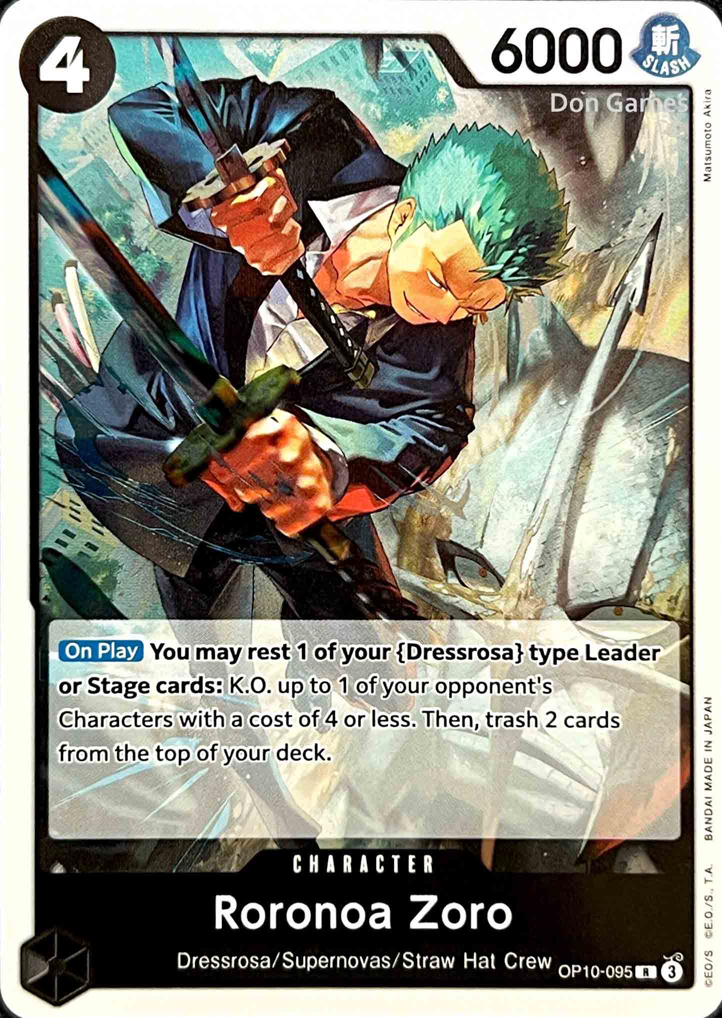 OP10-095 Roronoa Zoro Character Card