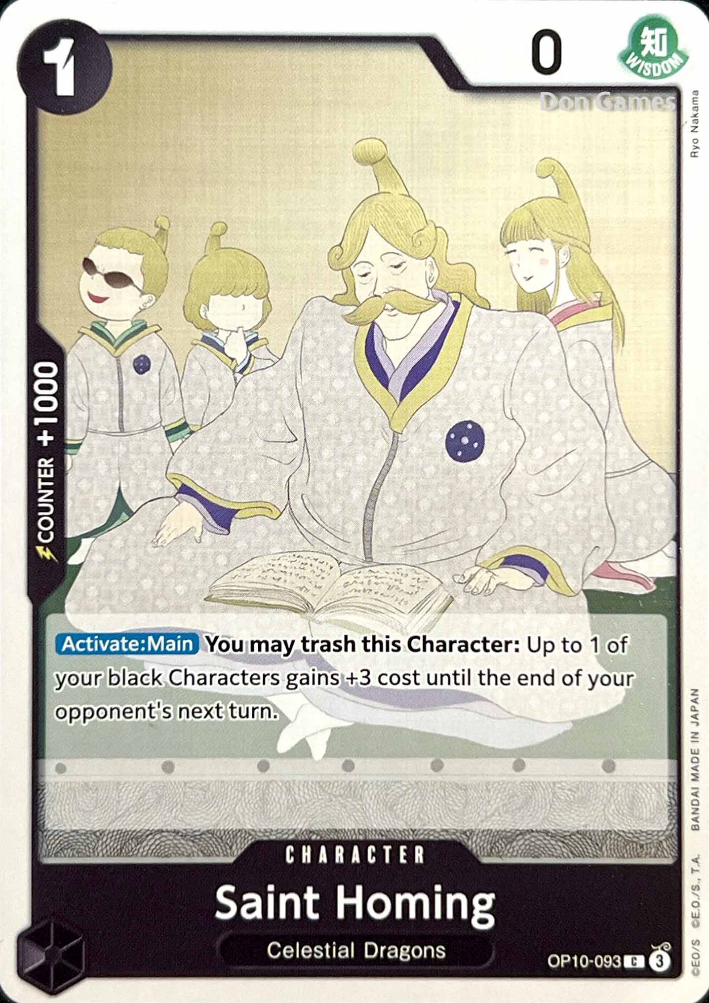 OP10-093 Saint Homing Character Card