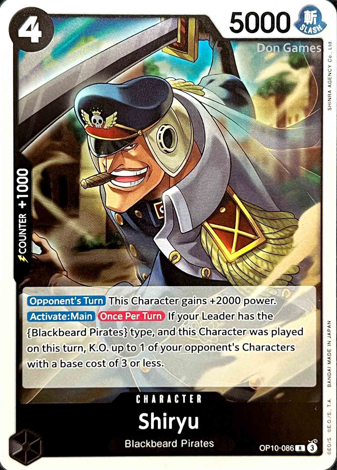 OP10-086 Shiryu Character Card
