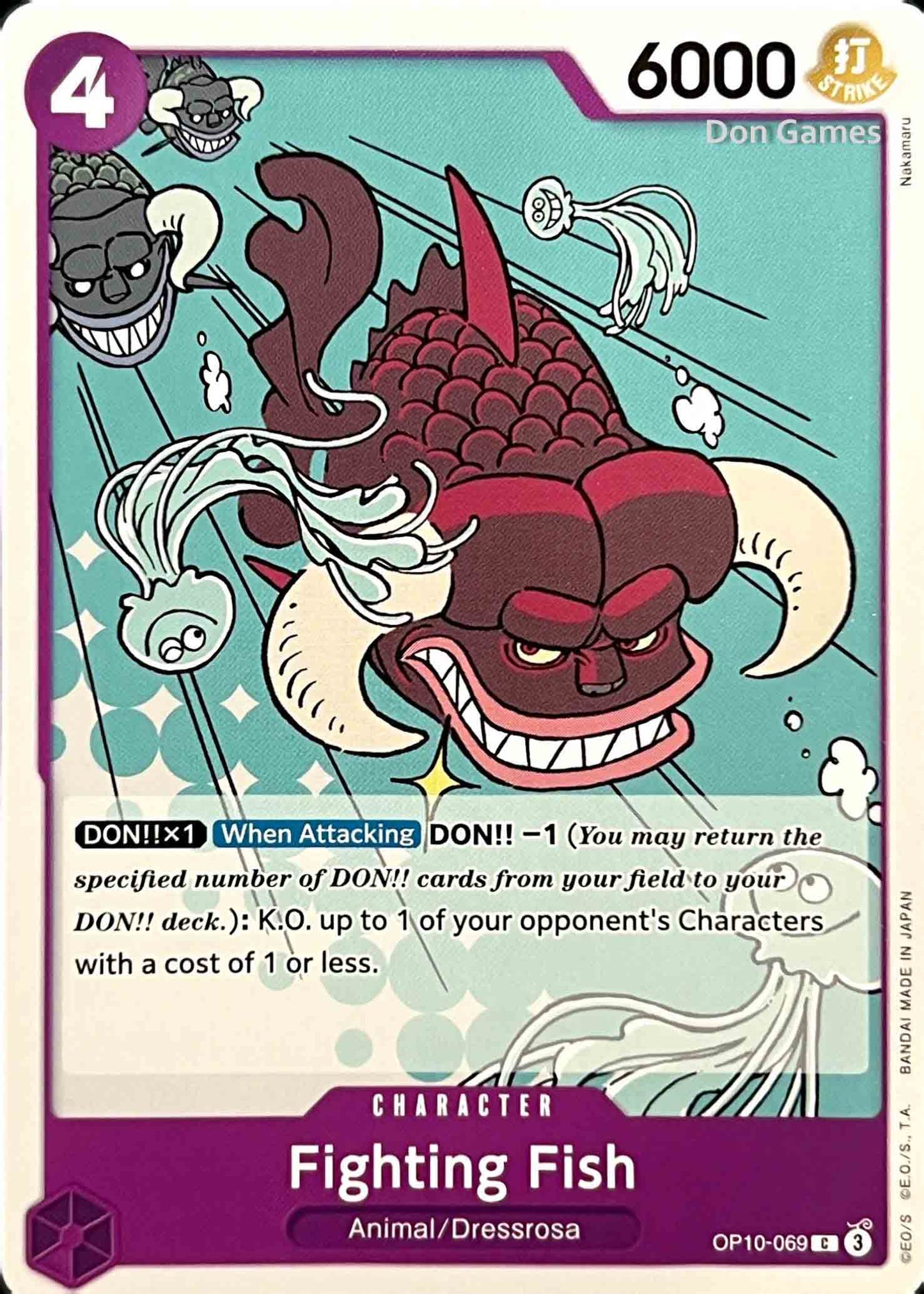 OP10-069 Fighting Fish Character Card