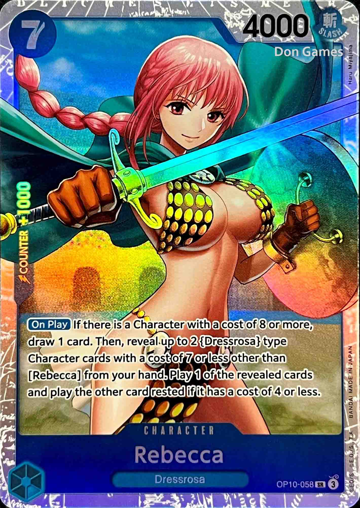 OP10-058 Rebecca Character Card Don Games OP10-058 Rebecca Character Card Don Games