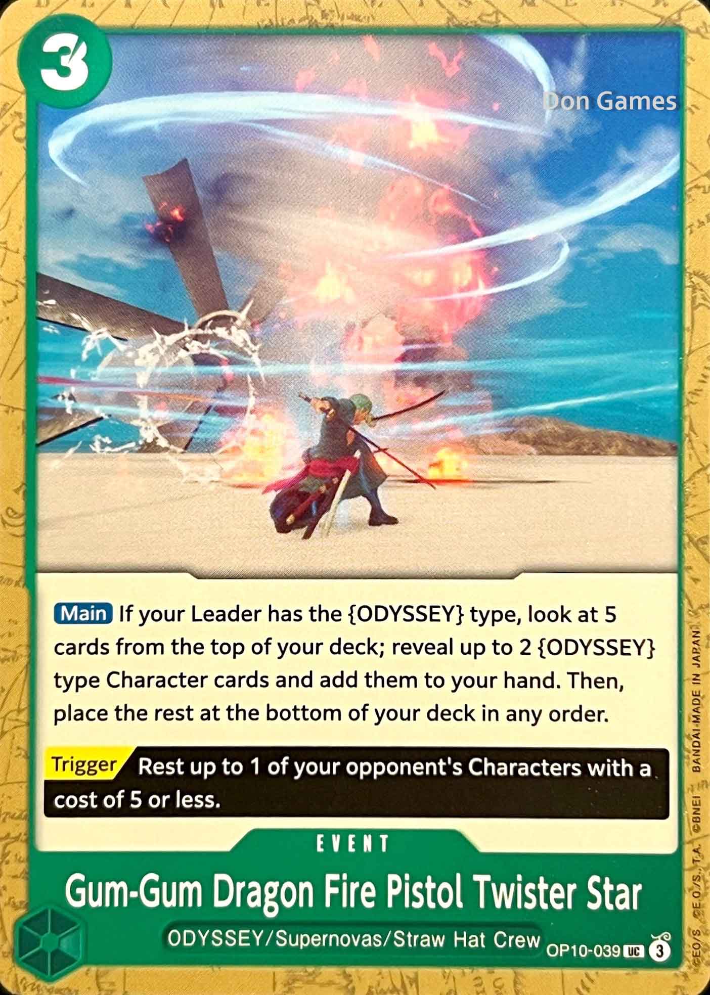OP10-039 Gum-Gum Dragon Fire Pistol Twister Star Event Card