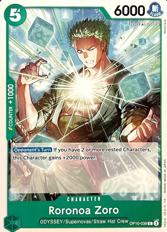 OP10-038 Roronoa Zoro Character Card