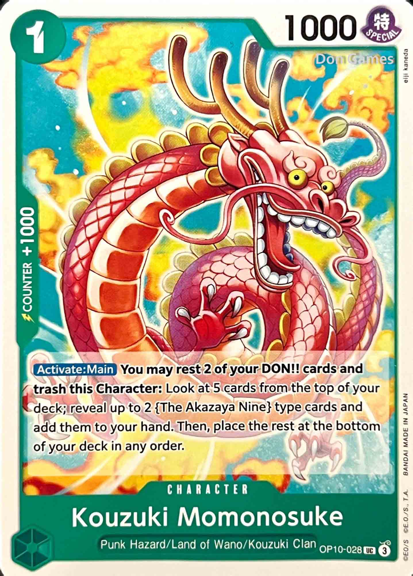 OP10-028 Kouzuki Momonosuke Character Card