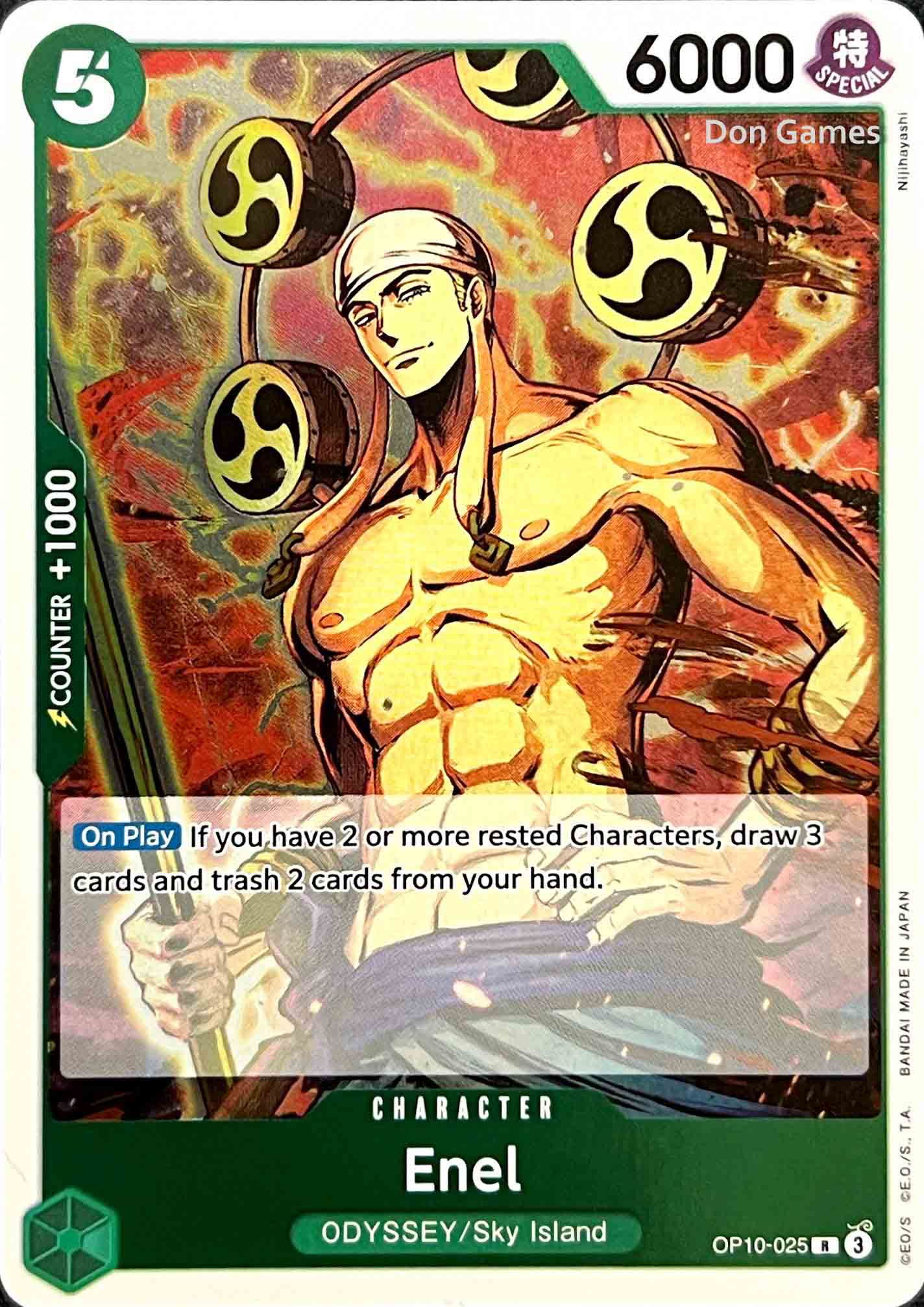 OP10-025 Enel Character Card Don Games OP10-025 Enel Character Card Don Games