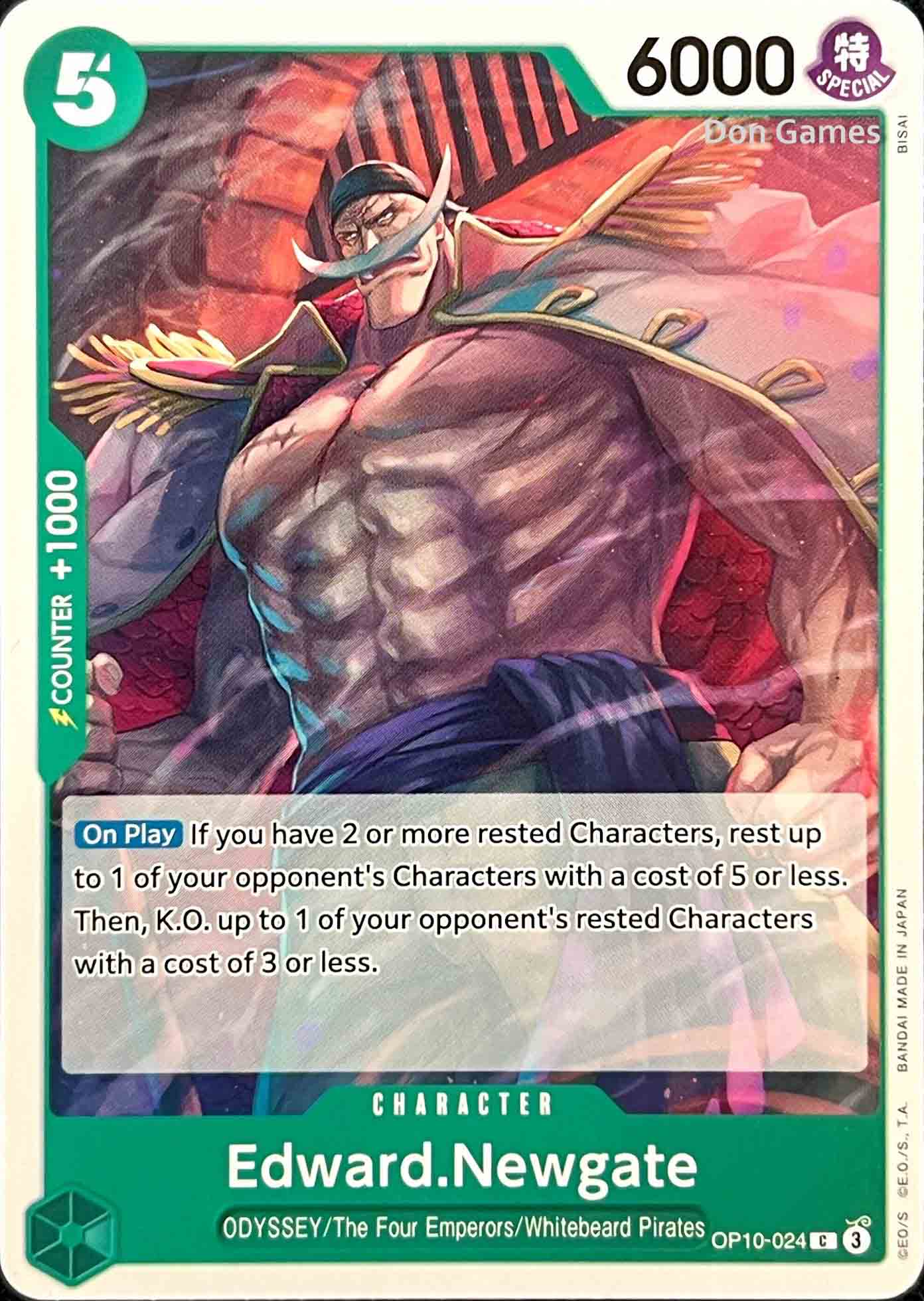 OP10-024 Edward. Newgate Character Card