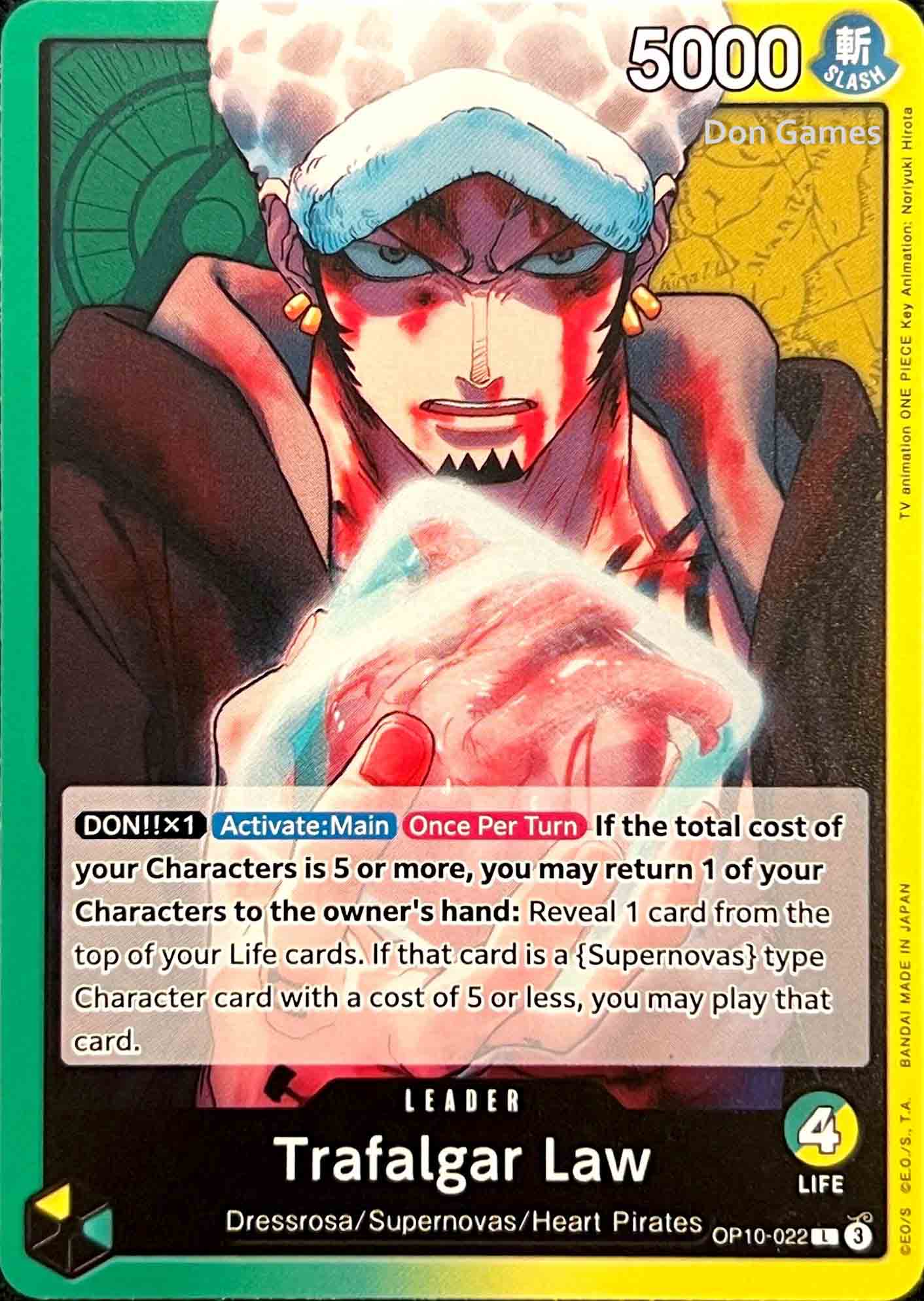 OP10-022 Trafalgar Law Leader Card
